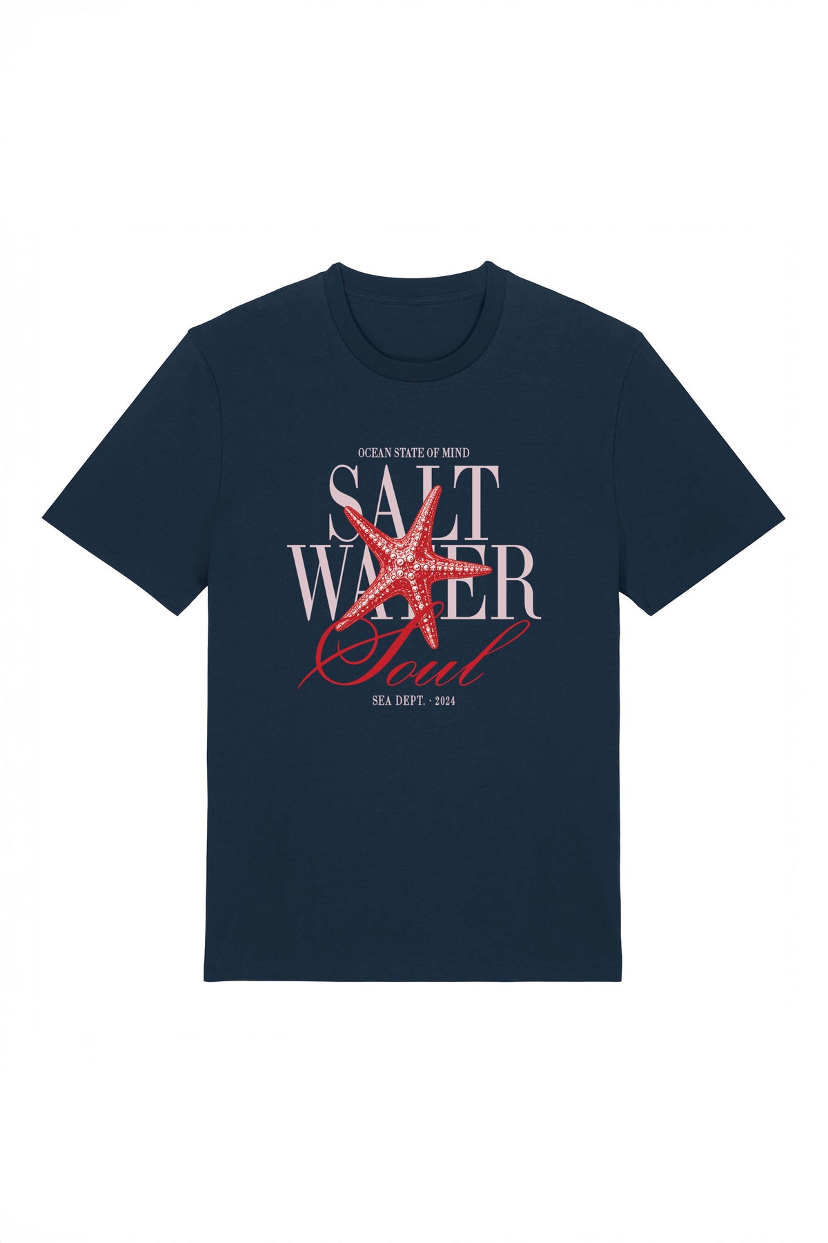 180 GSM Unisex Organic Salt Water Soul Printed T-shirt