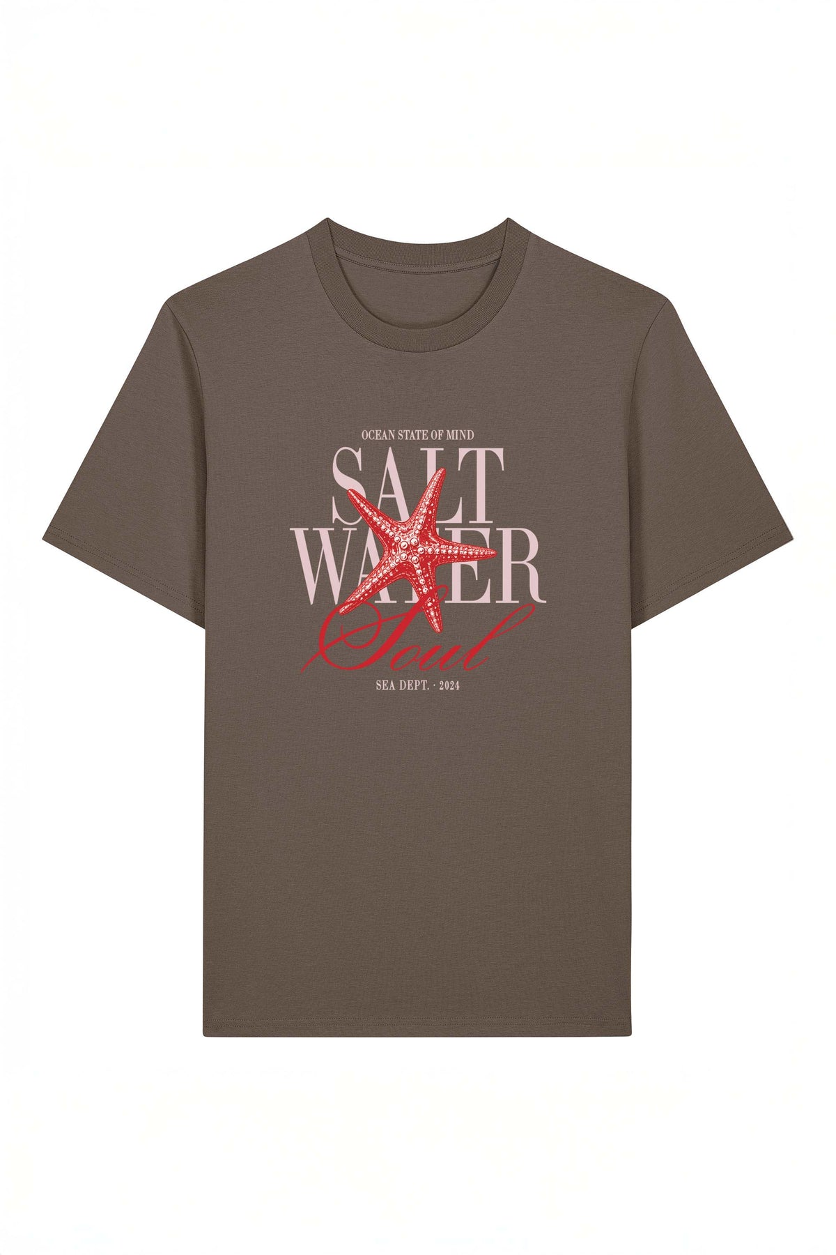180 GSM Unisex Organic Salt Water Soul Printed T-shirt