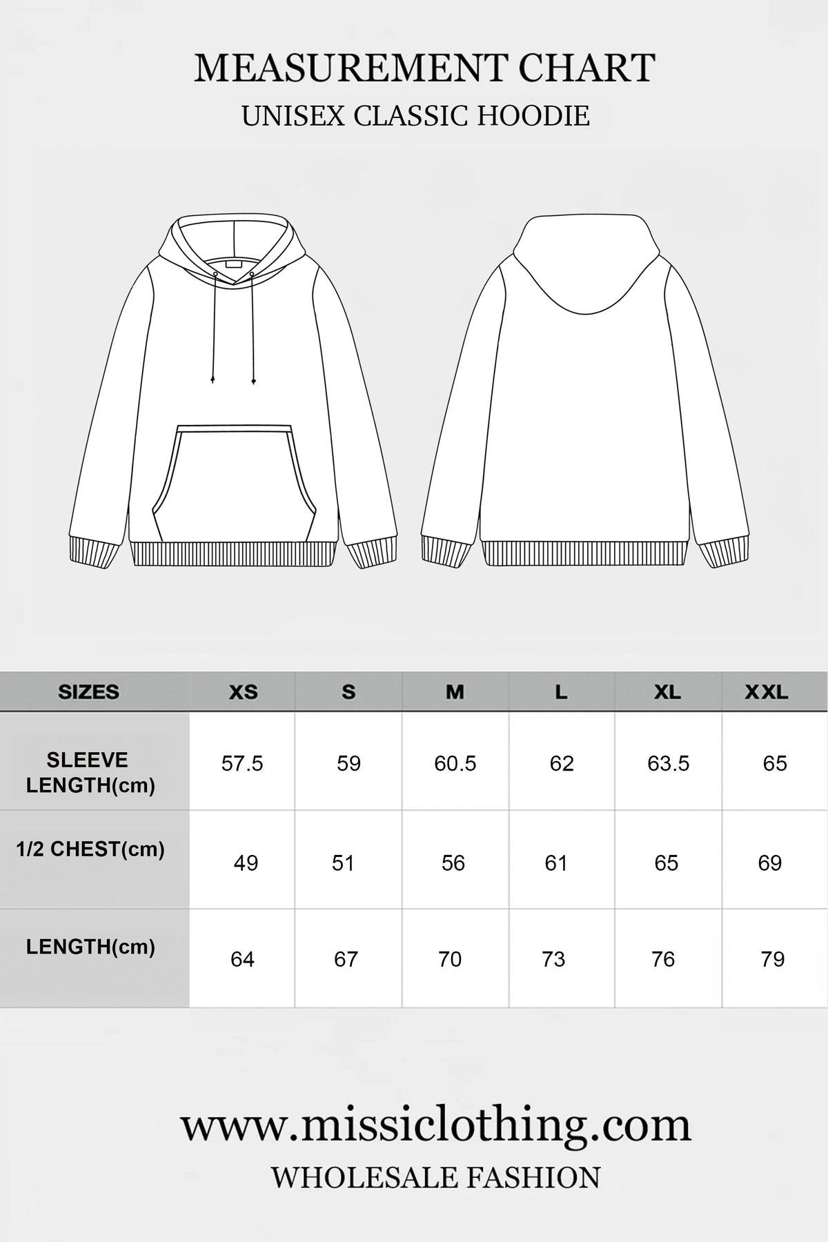 Unisex 280GSM Standard Fit Plain Drawcord Hoodie
