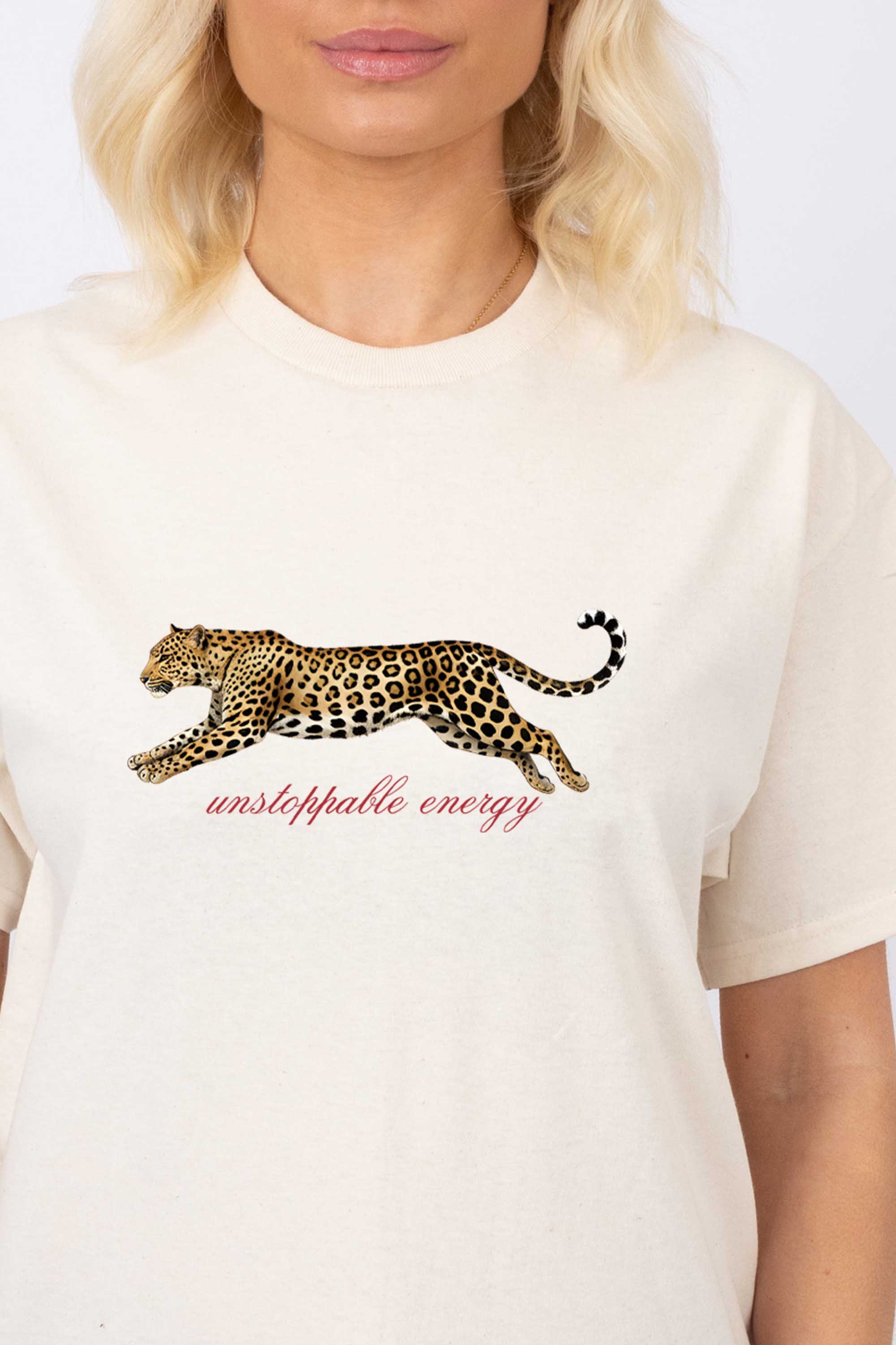 Unstoppable Energy Leopard Printed T-Shirt