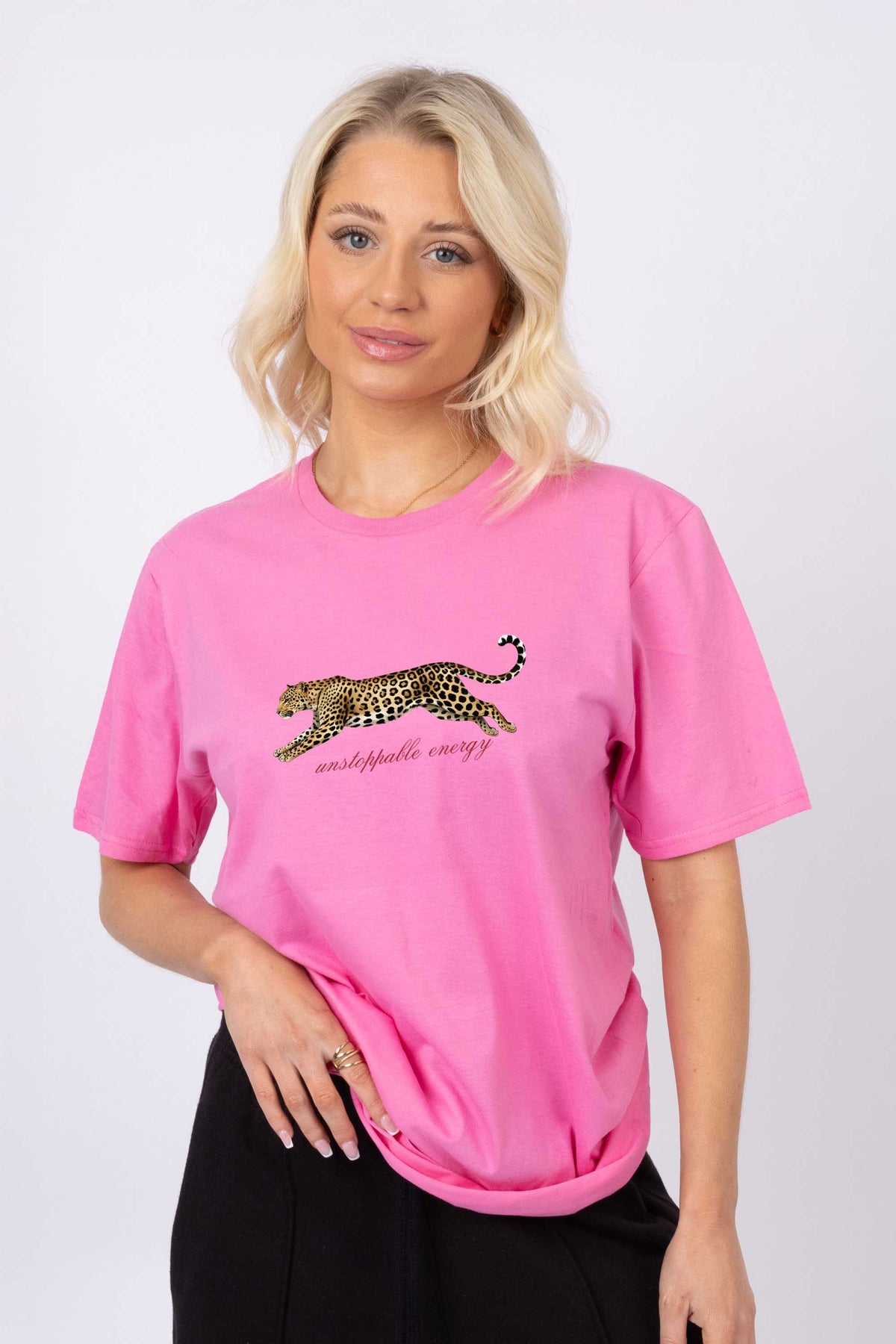 Unstoppable Energy Leopard Printed T-Shirt