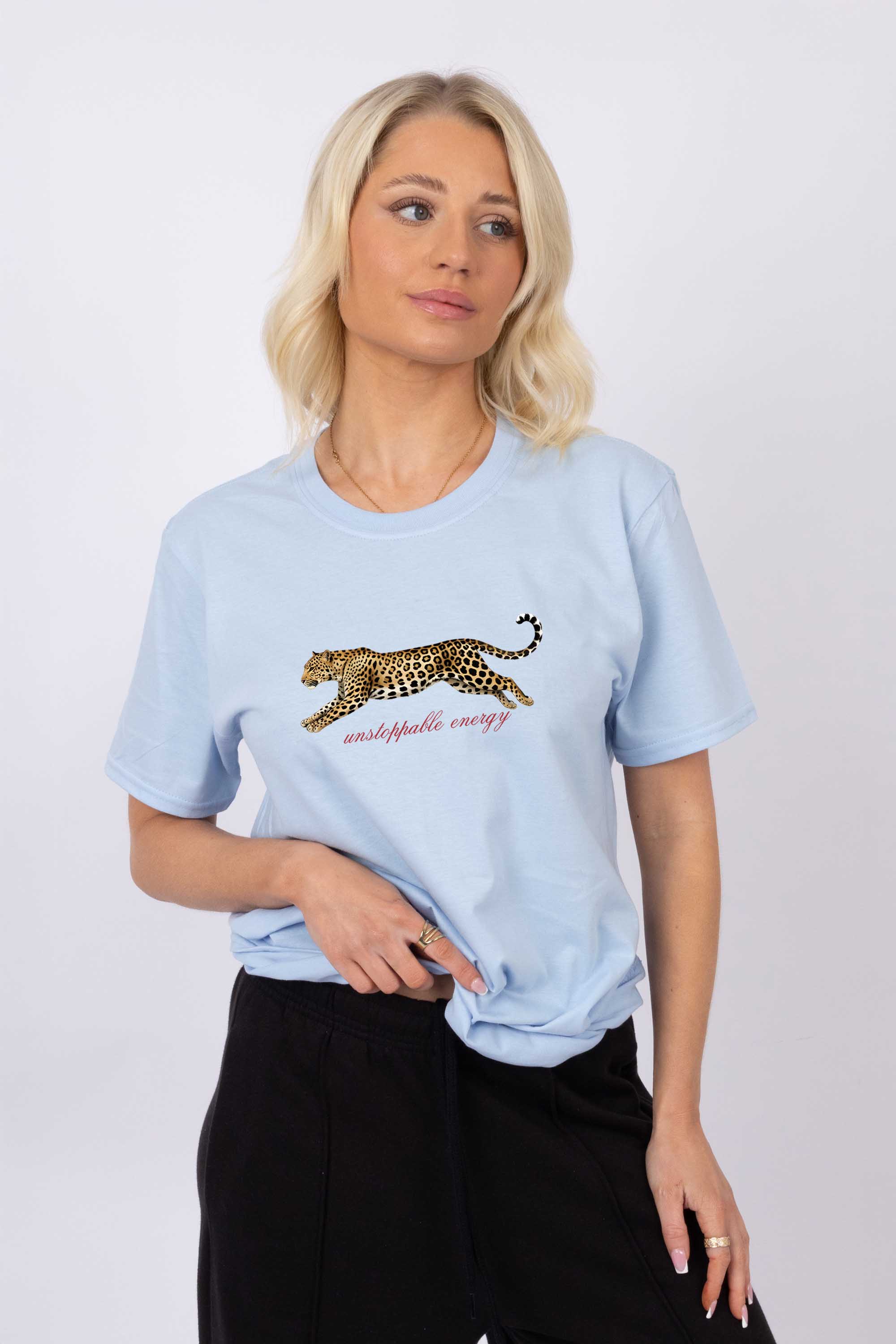 Unstoppable Energy Leopard Printed T-Shirt