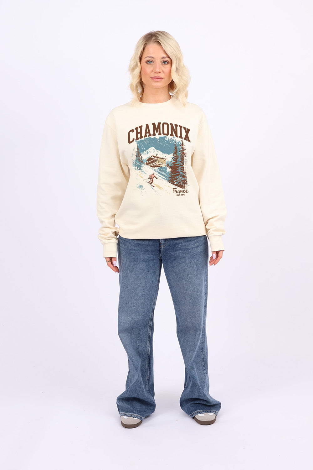 Chamonix France Ski Haven Printed Sweatshirts
