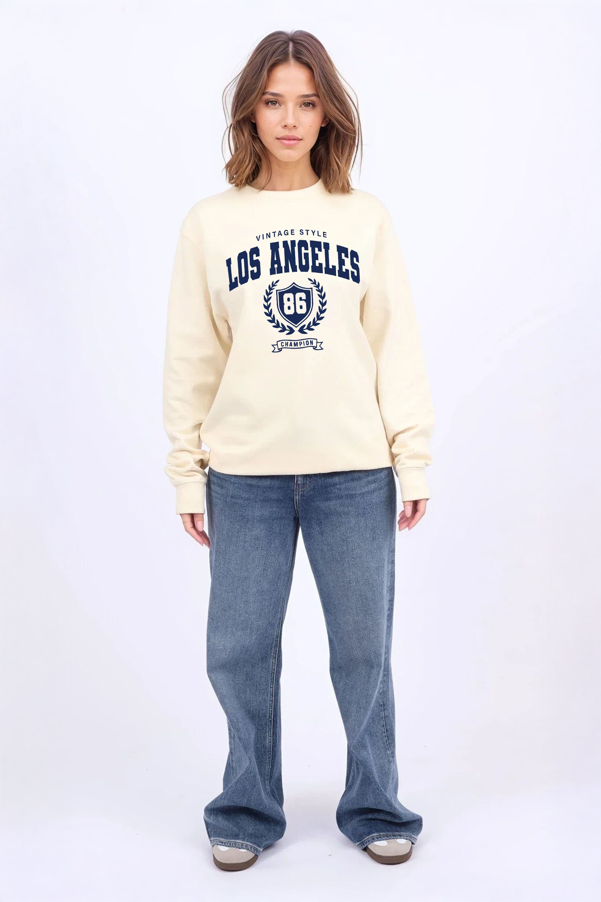 Vintage Style Los Angeles Printed Sweatshirt