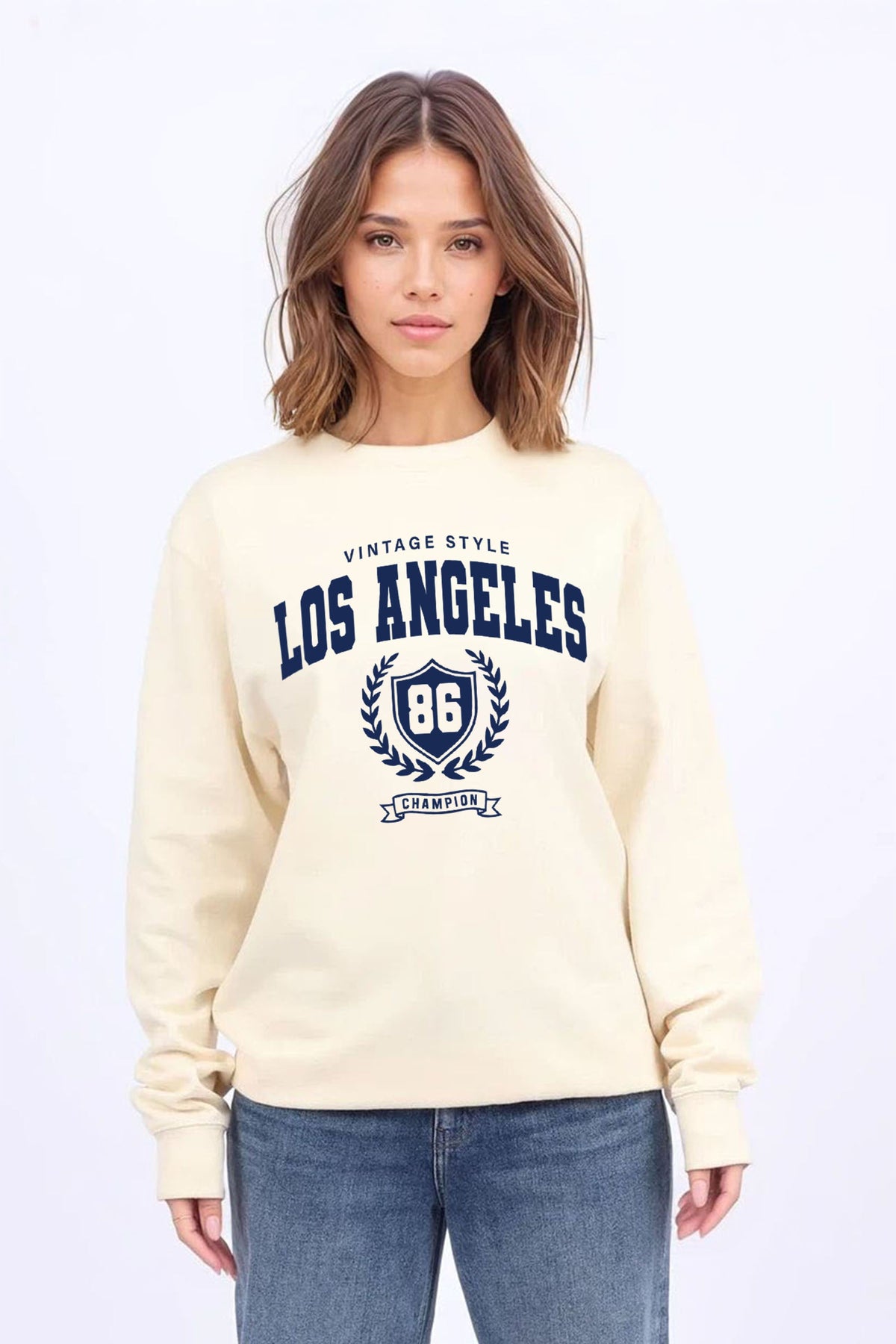 Vintage Style Los Angeles Printed Sweatshirt