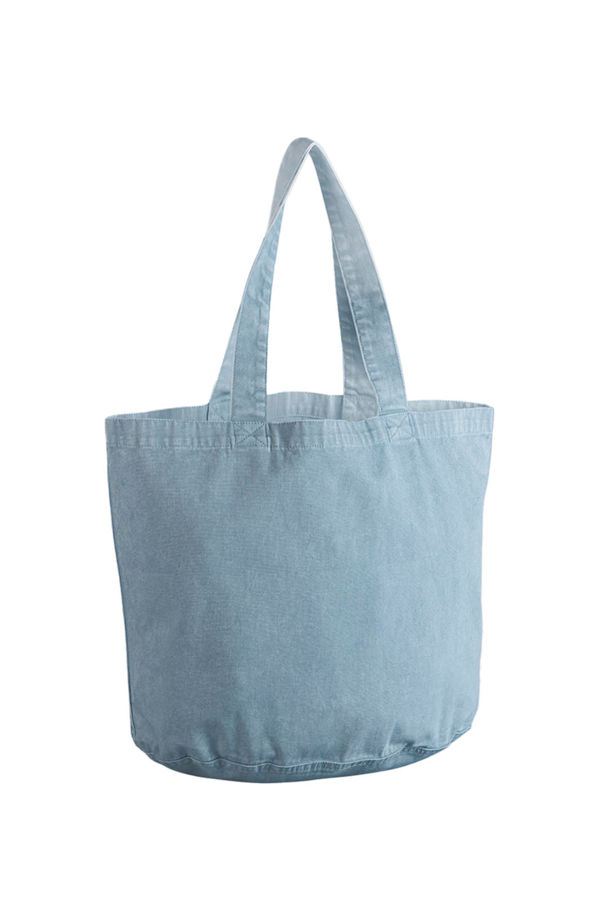 340 GSM Acid Washed Custom Oversized Cotton Shopper Bag