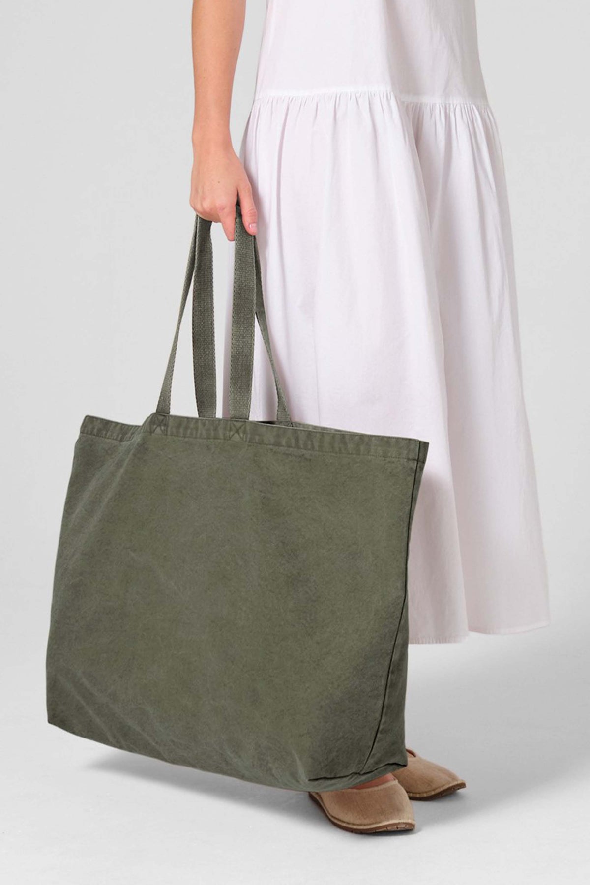 407gsm Acid Washed Oversized Cotton Tote Bag – Blank for Print Wholesale
