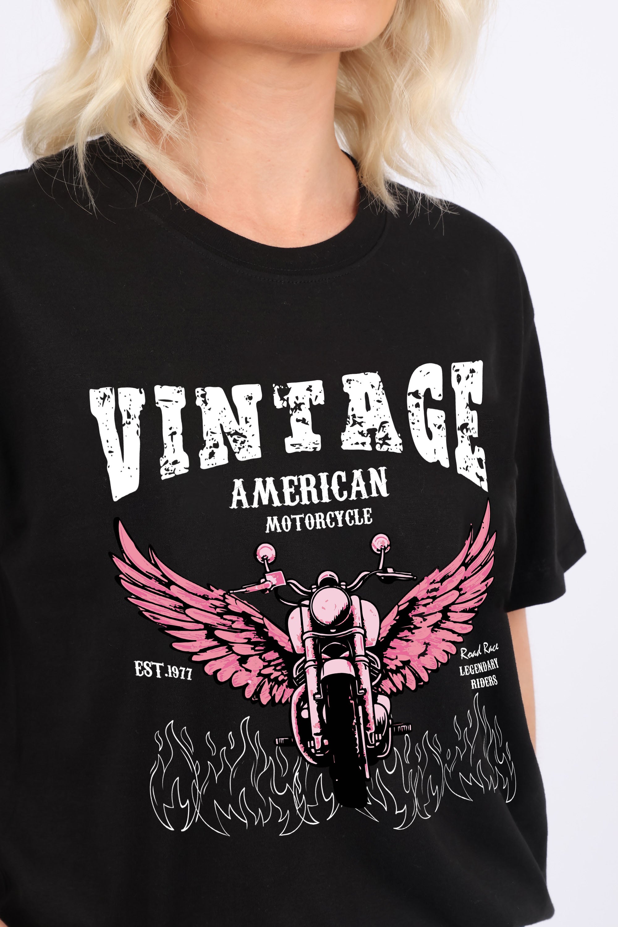 Vintage Motorcycle T-Shirt (Custom Packs)