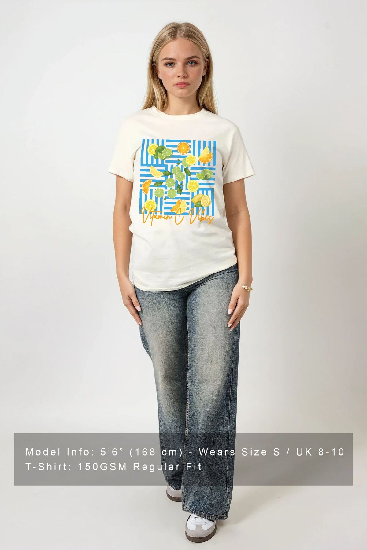 Regular Fit T-shirt in Vitamin C Vibes Lemons Print