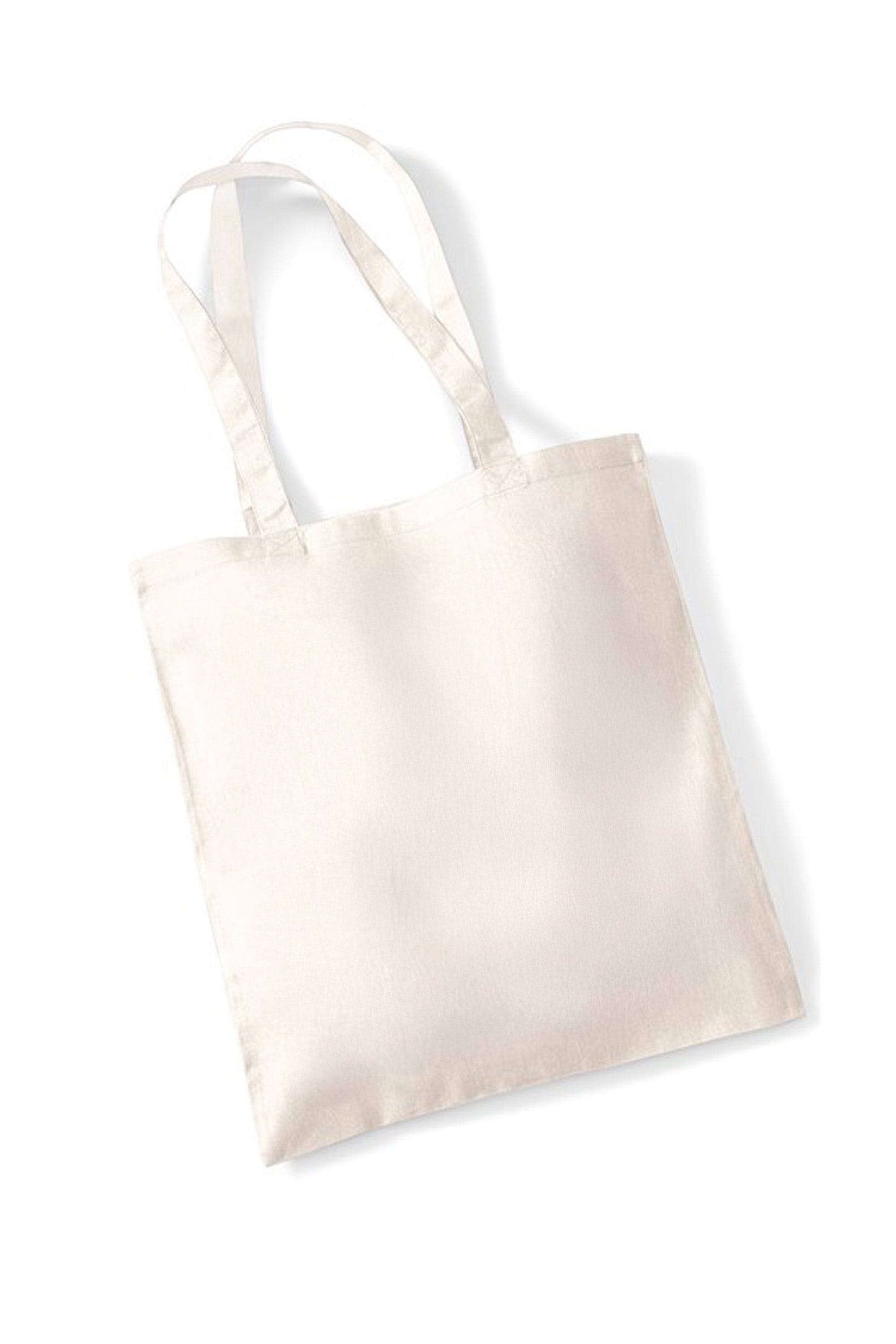 Plain Bag For Life Long Handle Lightweight Canvas Bag