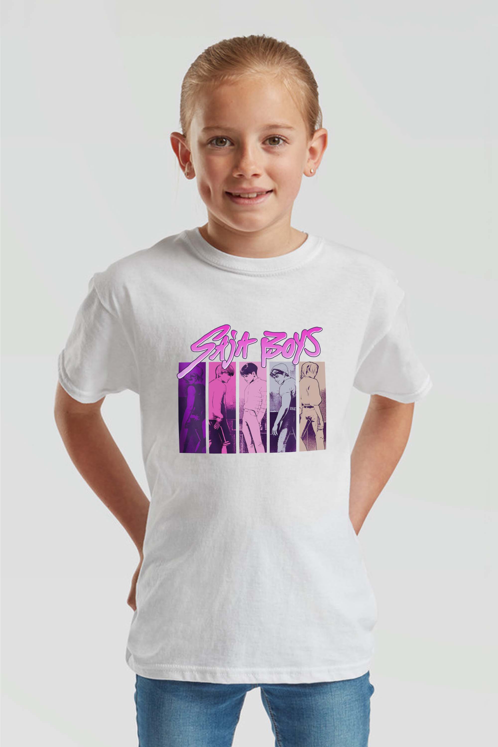 Kids K-Pop Saja Boys Graphic Printed T-Shirt