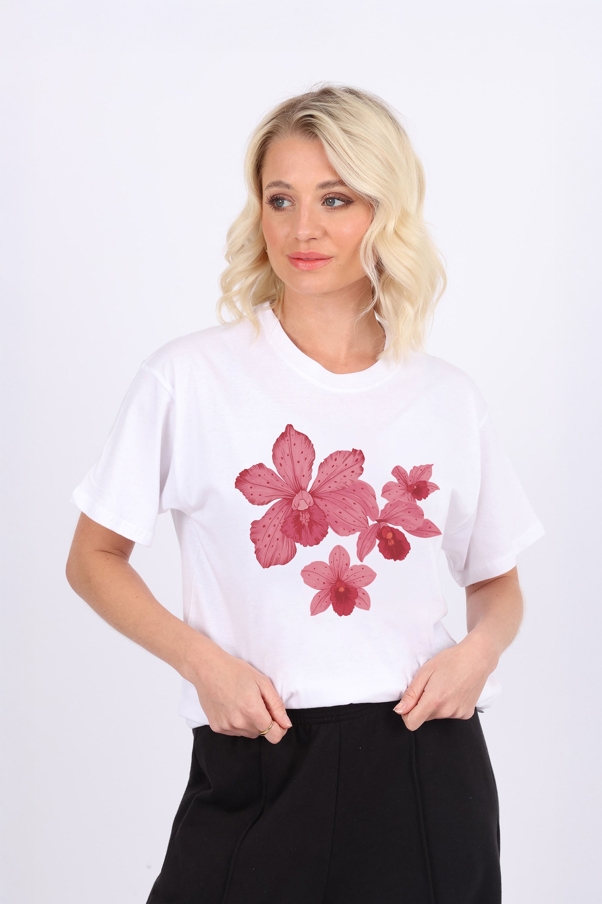 Orchid Flower Printed T-shirt