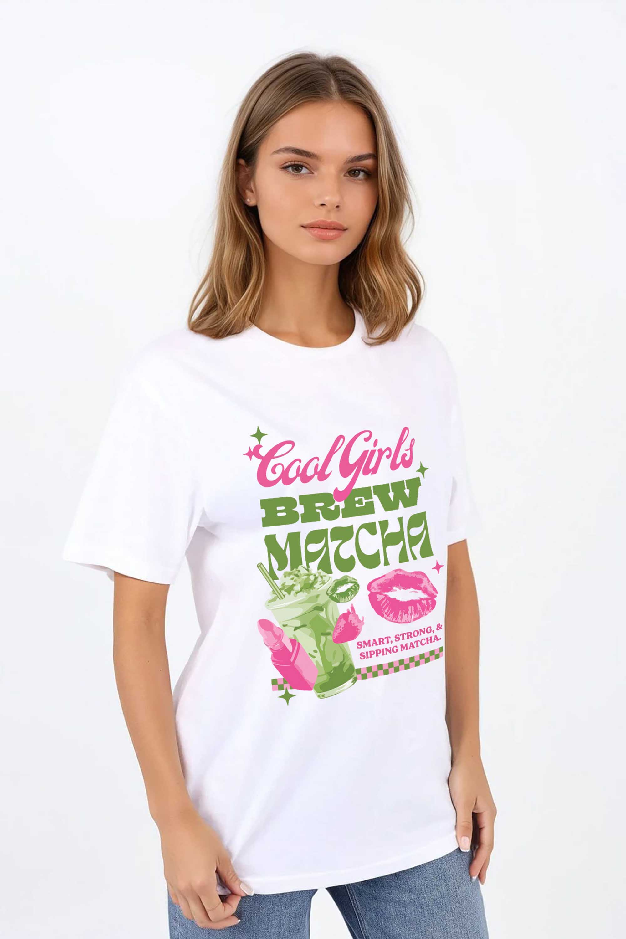 Cool Girls Brew Matcha Printed T-Shirt