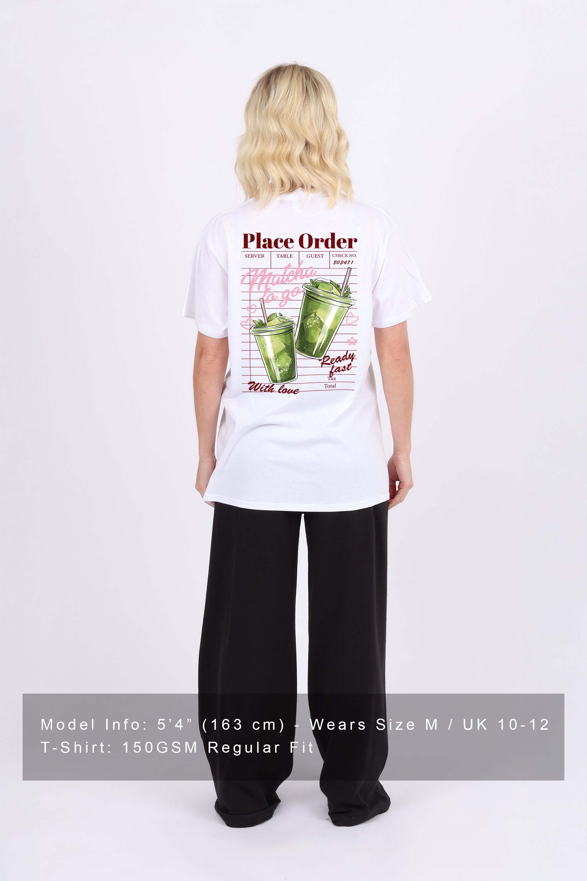 Regular Fit T-shirt in Matcha To Go Print