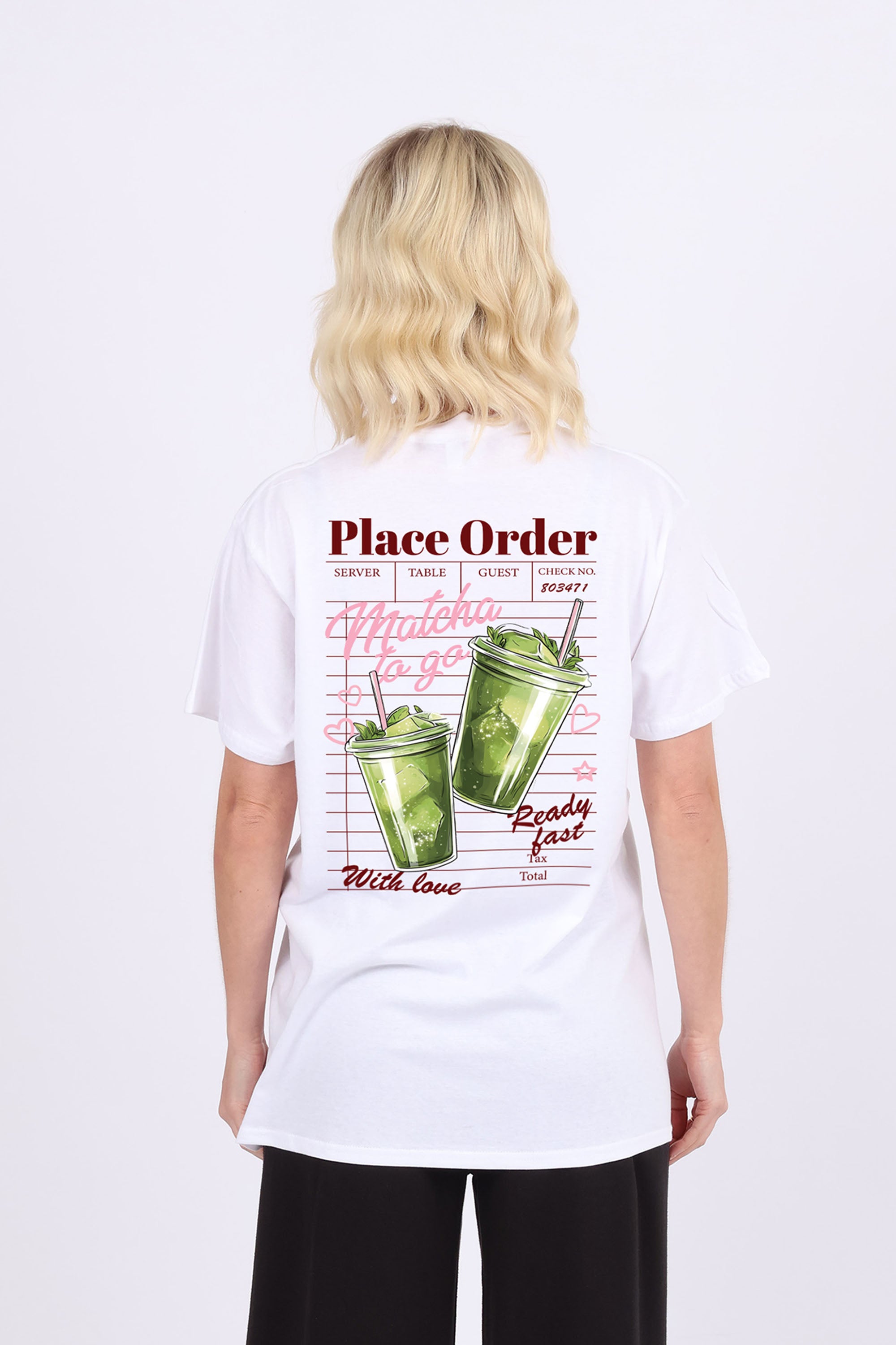 Regular Fit T-shirt in Matcha To Go Print