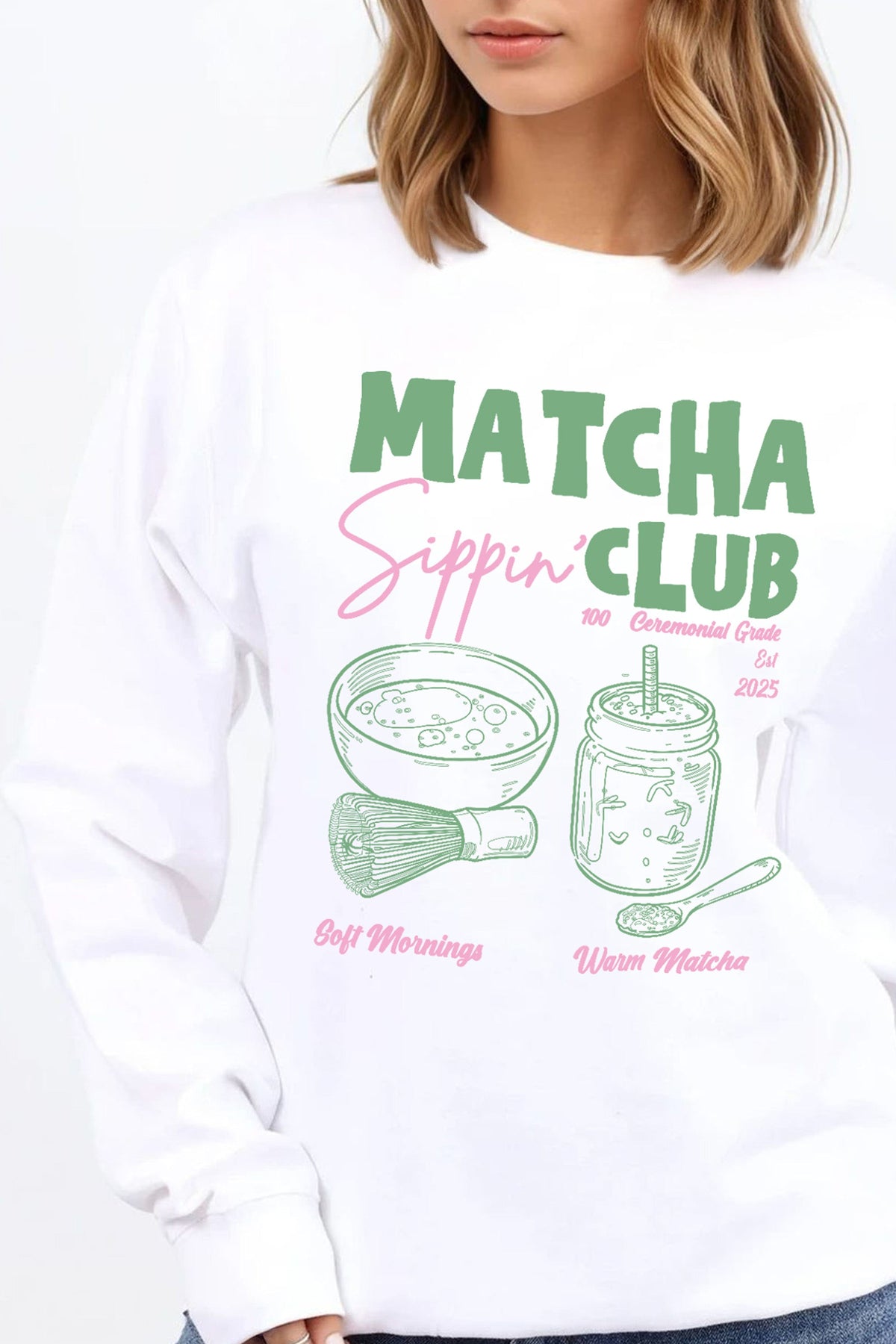 Matcha Club Printed Sweatshirt