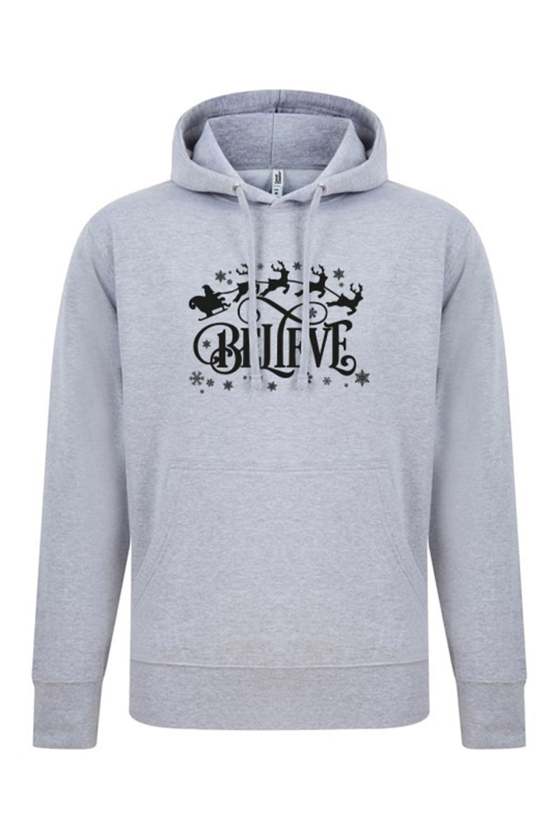 BELIEVE PRINT CHRISTMAS HOODIE (PACK of 4)