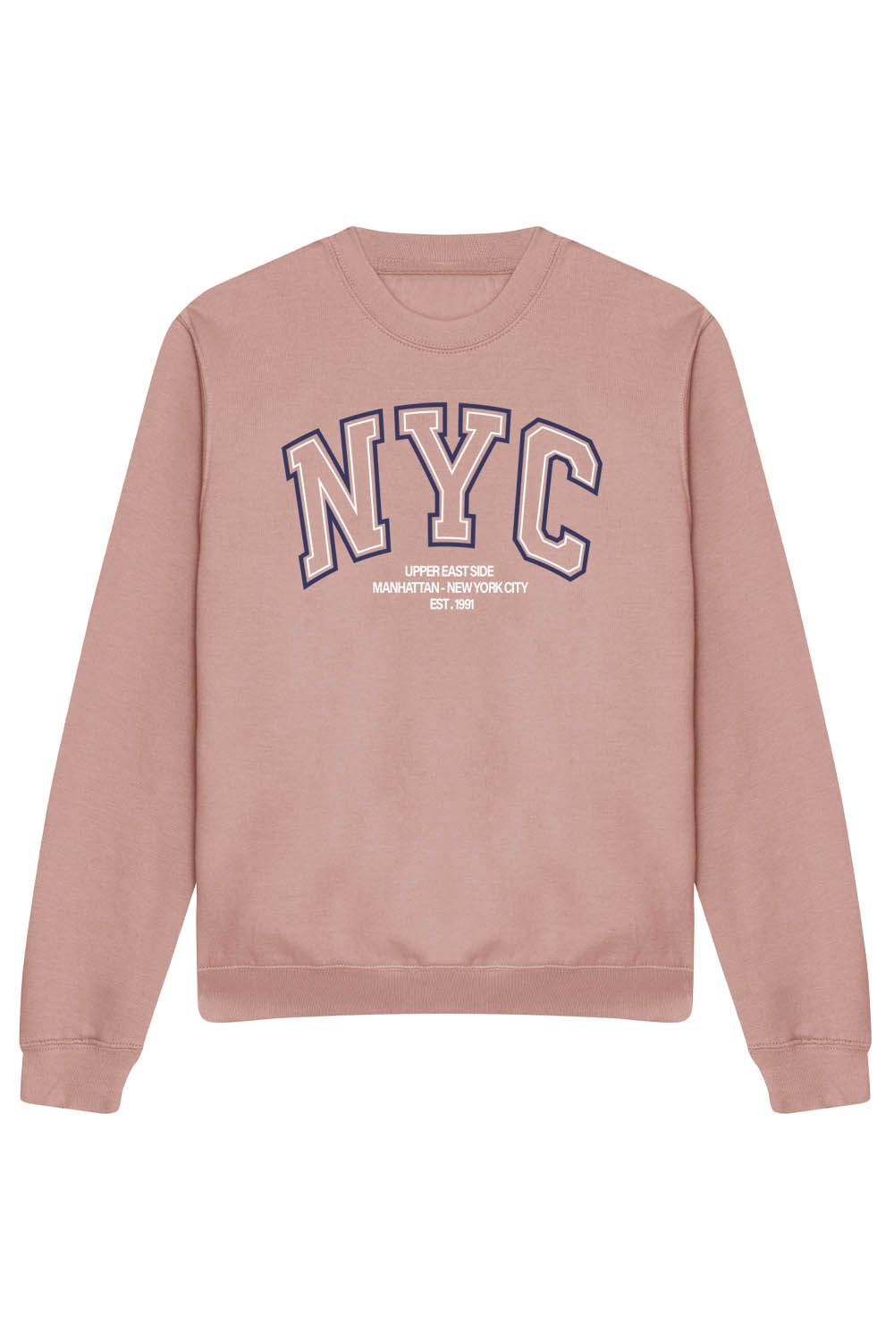 NYC SWEATSHIRT IN DUSTY PINK (CUSTOM PACKS)