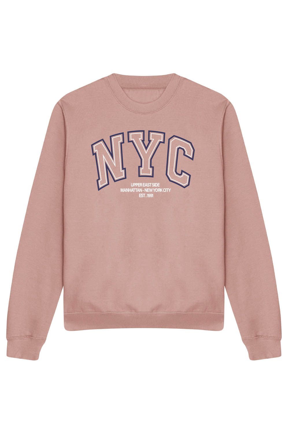 Pink Vanilla Grey New York Logo Cuffed Joggers