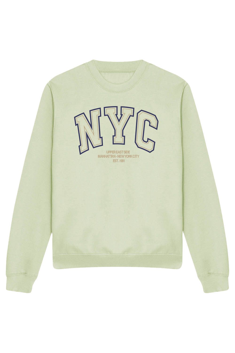 NYC SWEATSHIRT IN A PISTACHIO (CUSTOM PACKS)