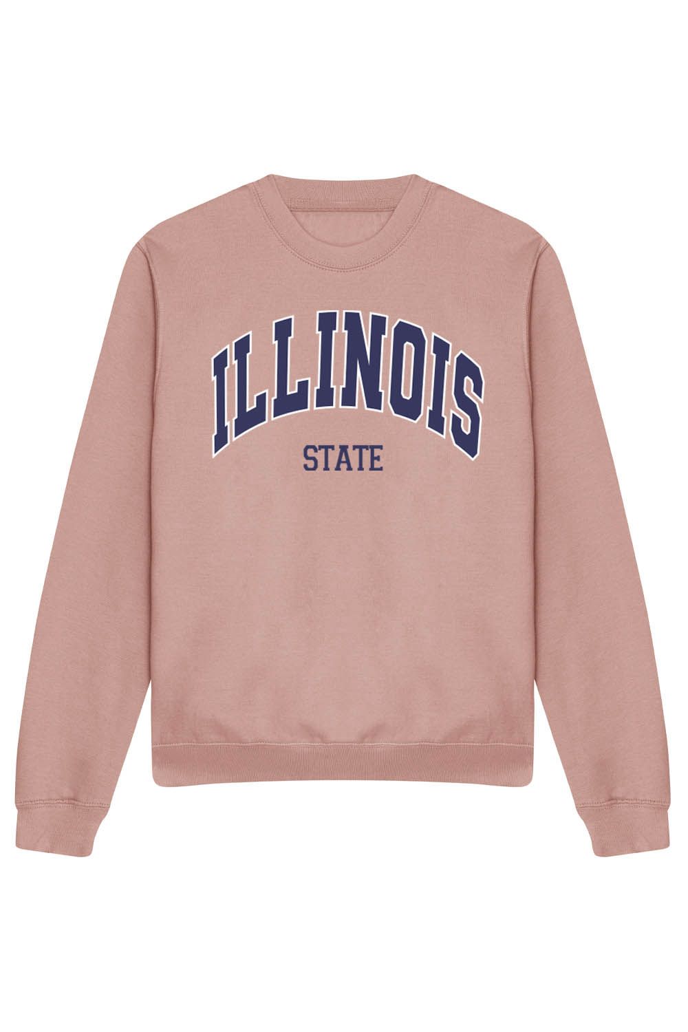 ILLINOIS SWEATSHIRT IN DUSTY PINK (CUSTOM PACKS)