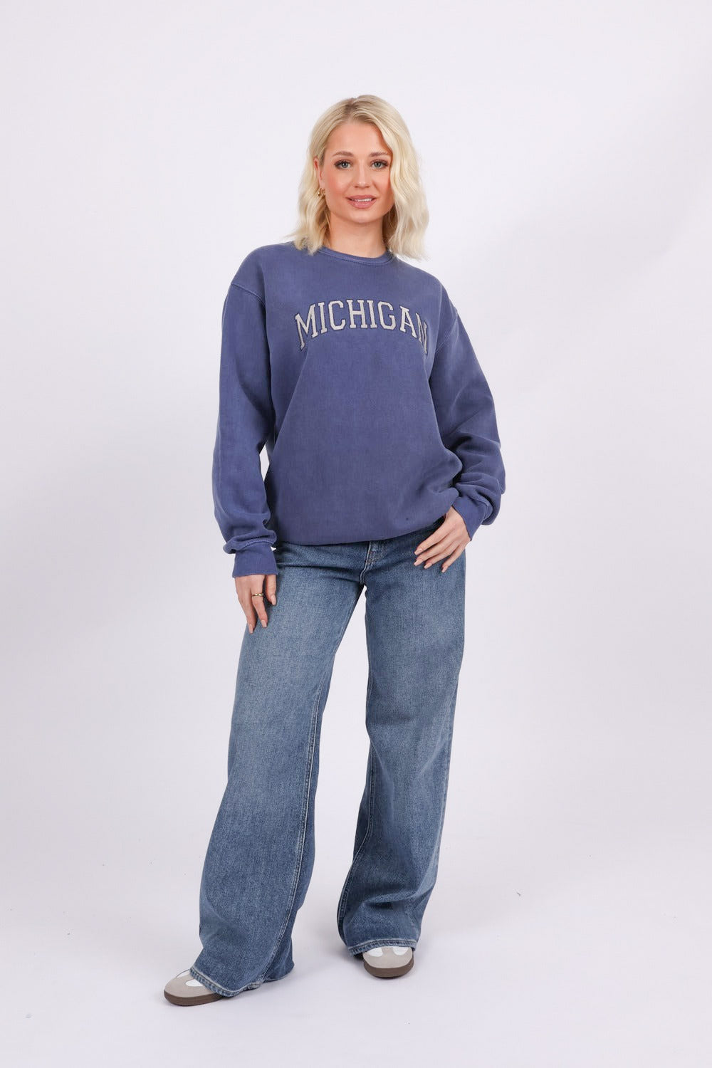 Overdye Embroidered Michigan Sweatshirt