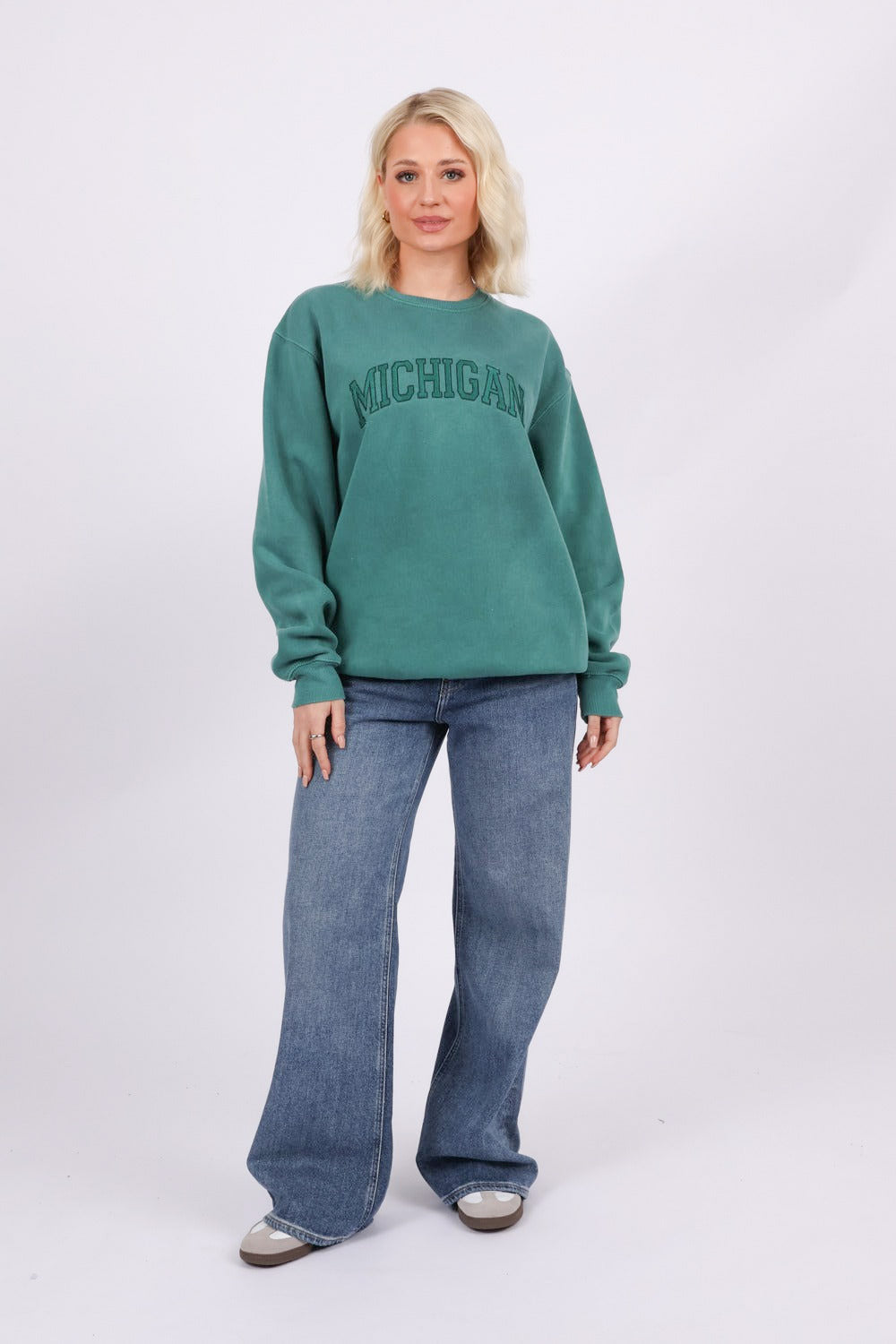 Overdye Embroidered Michigan Sweatshirt