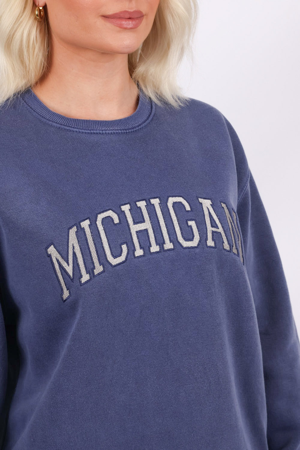 Overdye Embroidered Michigan Sweatshirt