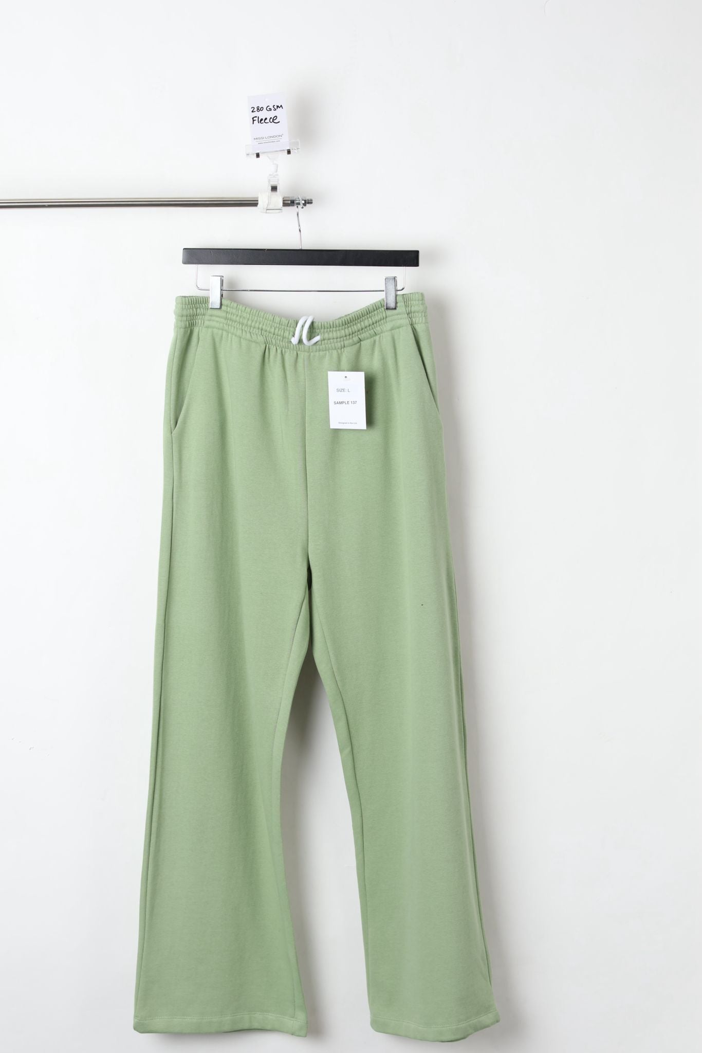 280GSM FLEECE JOGGERS GREEN (SIZE L)-SAMPLE