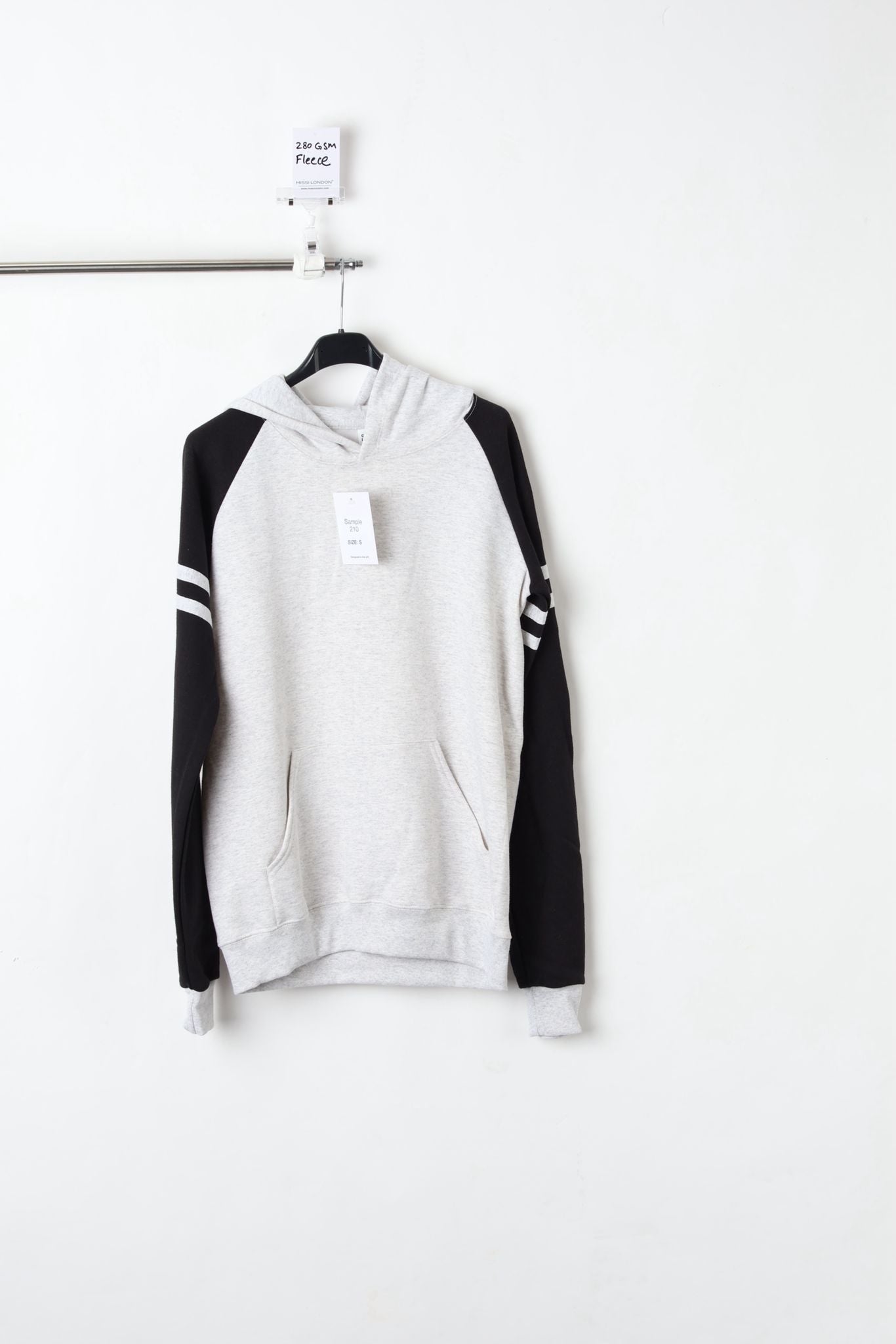 280GSM CUT AND SEW HOODIE GREY (SIZE S)-SAMPLE
