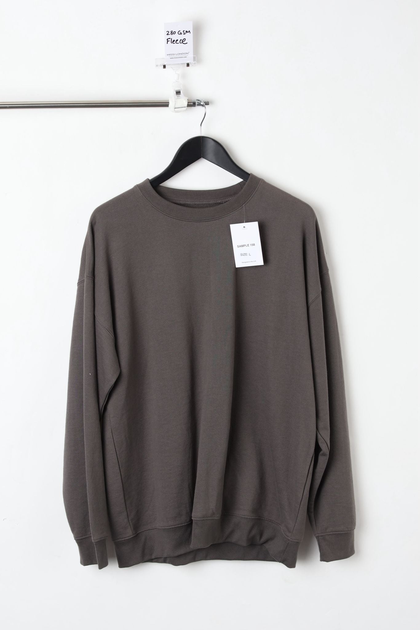 280GSM GREY SWEATSHIRT (SIZE L)-SAMPLE