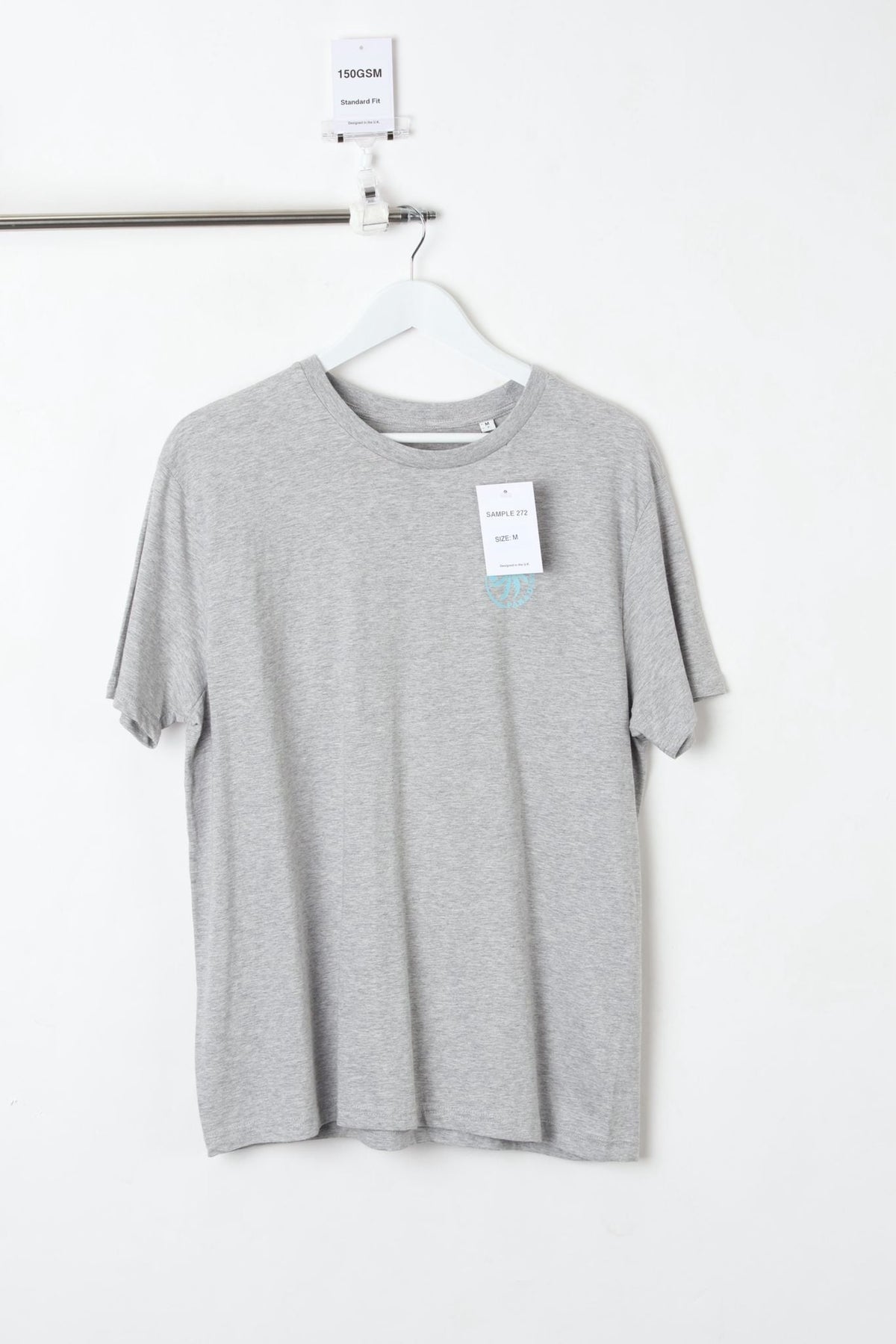 150GSM Standard Fit Plain Grey T-Shirt (Size M) – Sample
