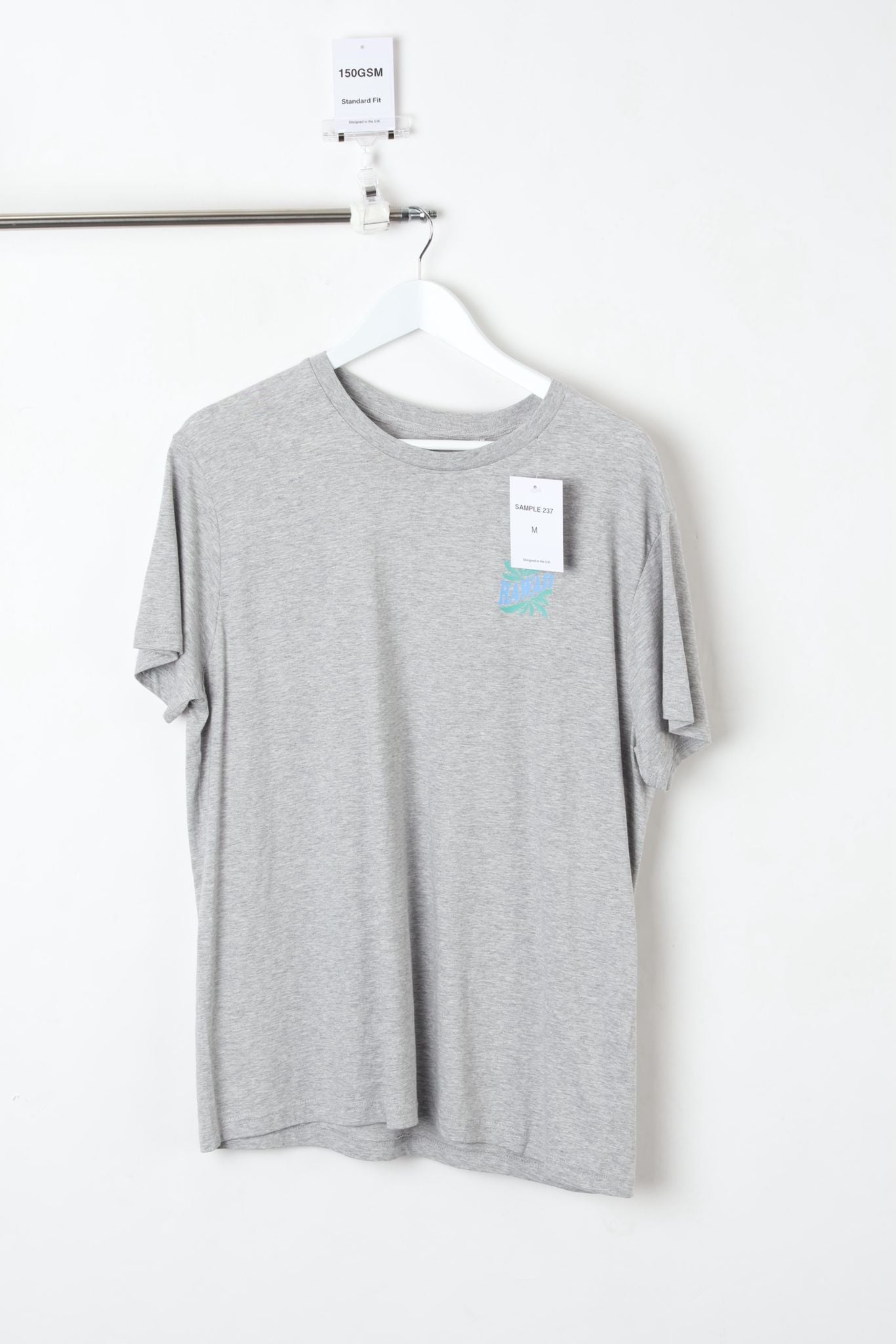 150GSM Standard Fit Plain Ashgrey T-Shirt (Size M) – Sample