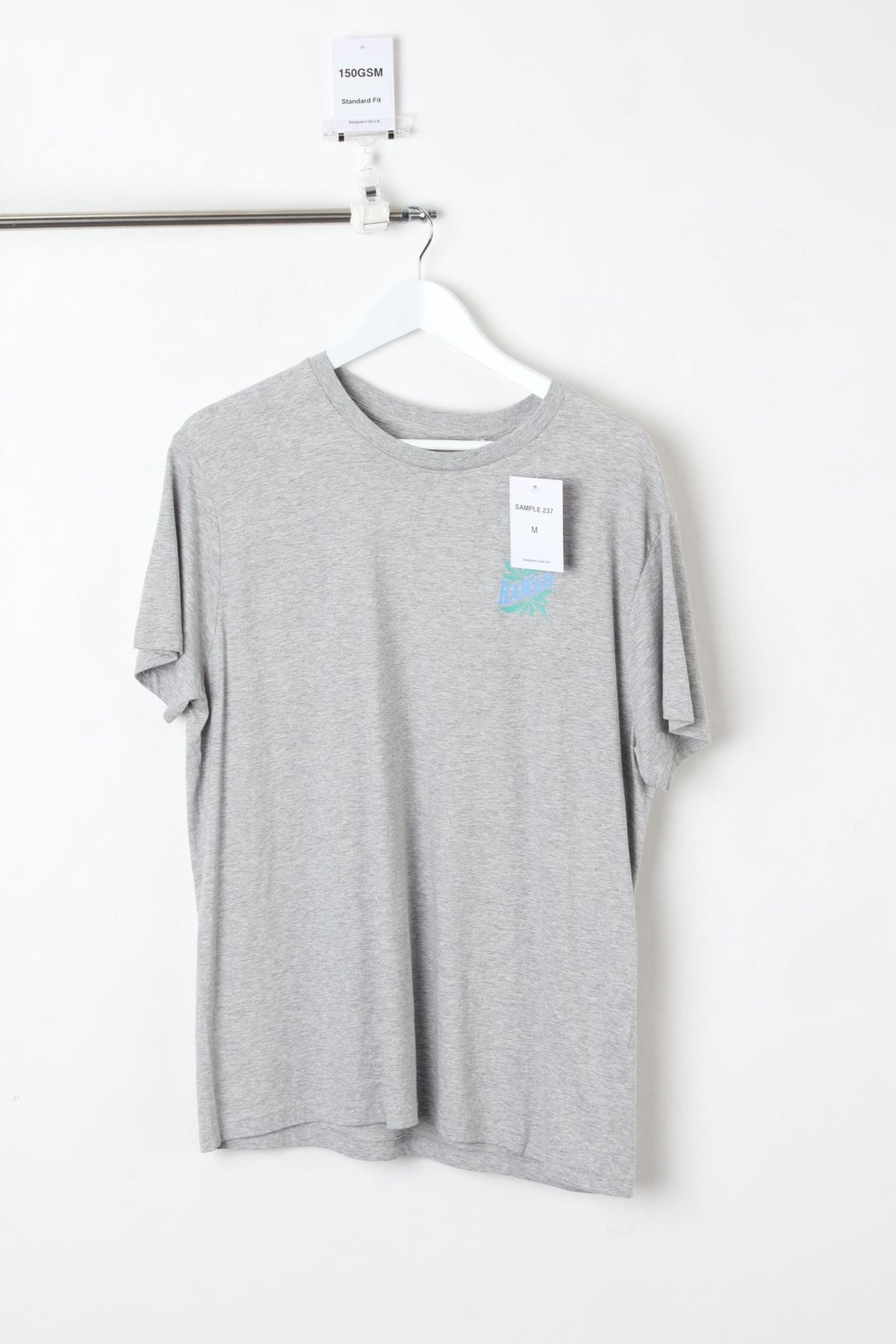 150GSM Standard Fit Plain Ashgrey T-Shirt (Size M) – Sample