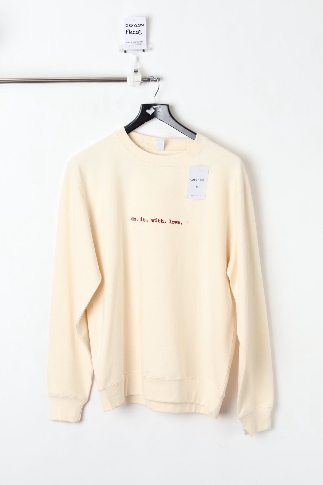280GSM GRAPHIC PRINTED SWEATSHIRT VANILLA (SIZE M)-SAMPLE