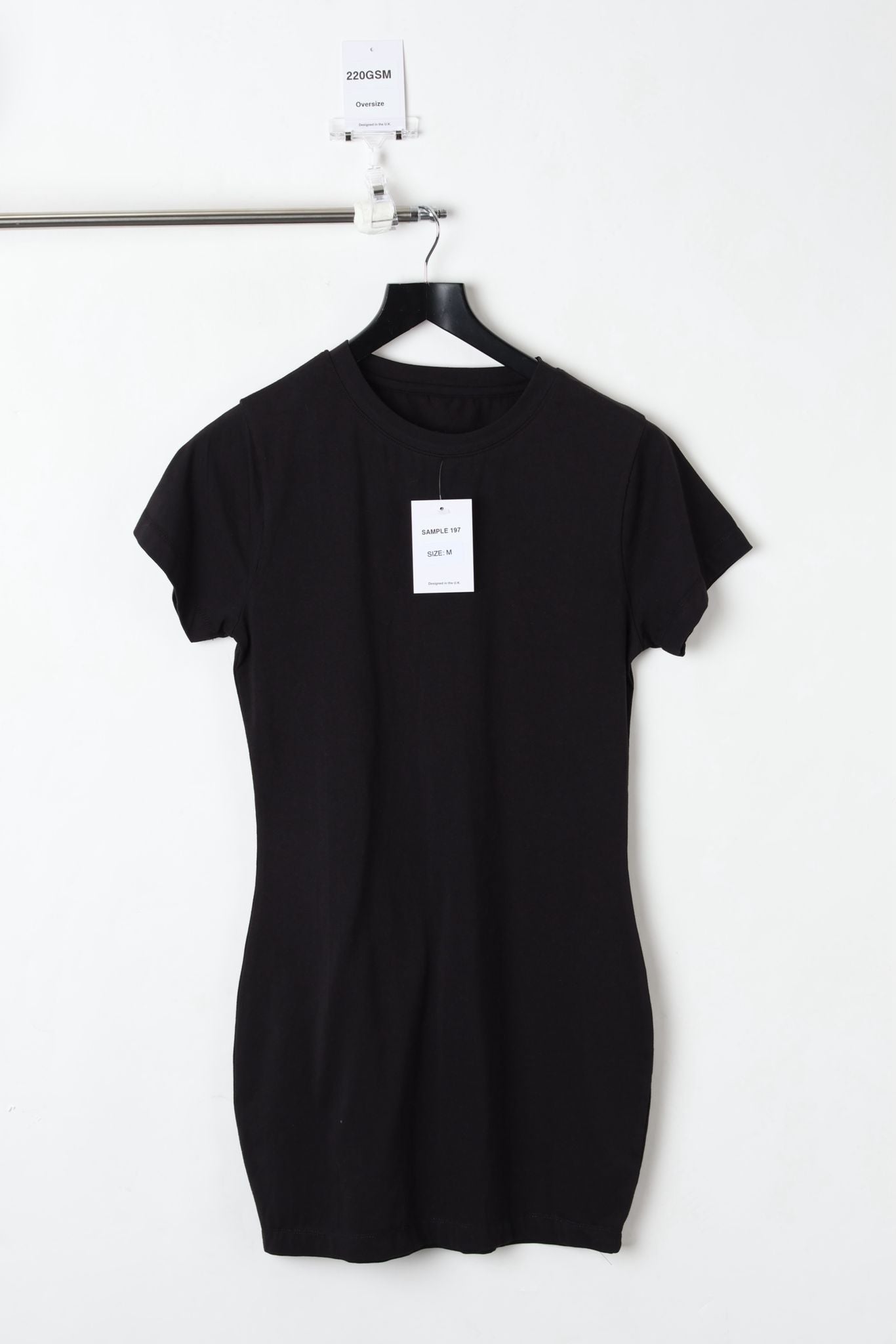 220GSM DRESS T-SHIRT BLACK (SIZE M)-SAMPLE