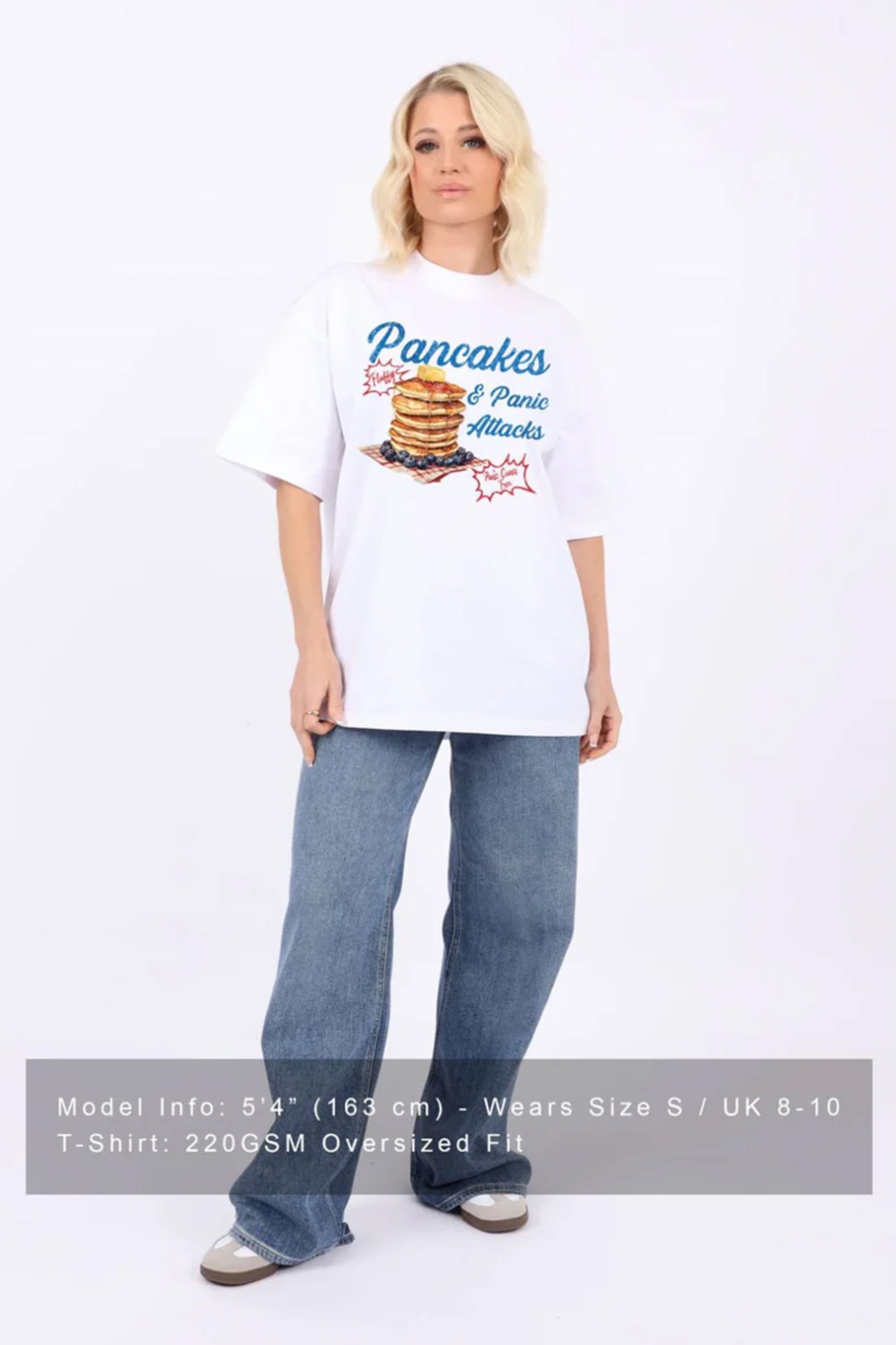 Oversized T-Shirt In Pancakes Print (Custom Pack)