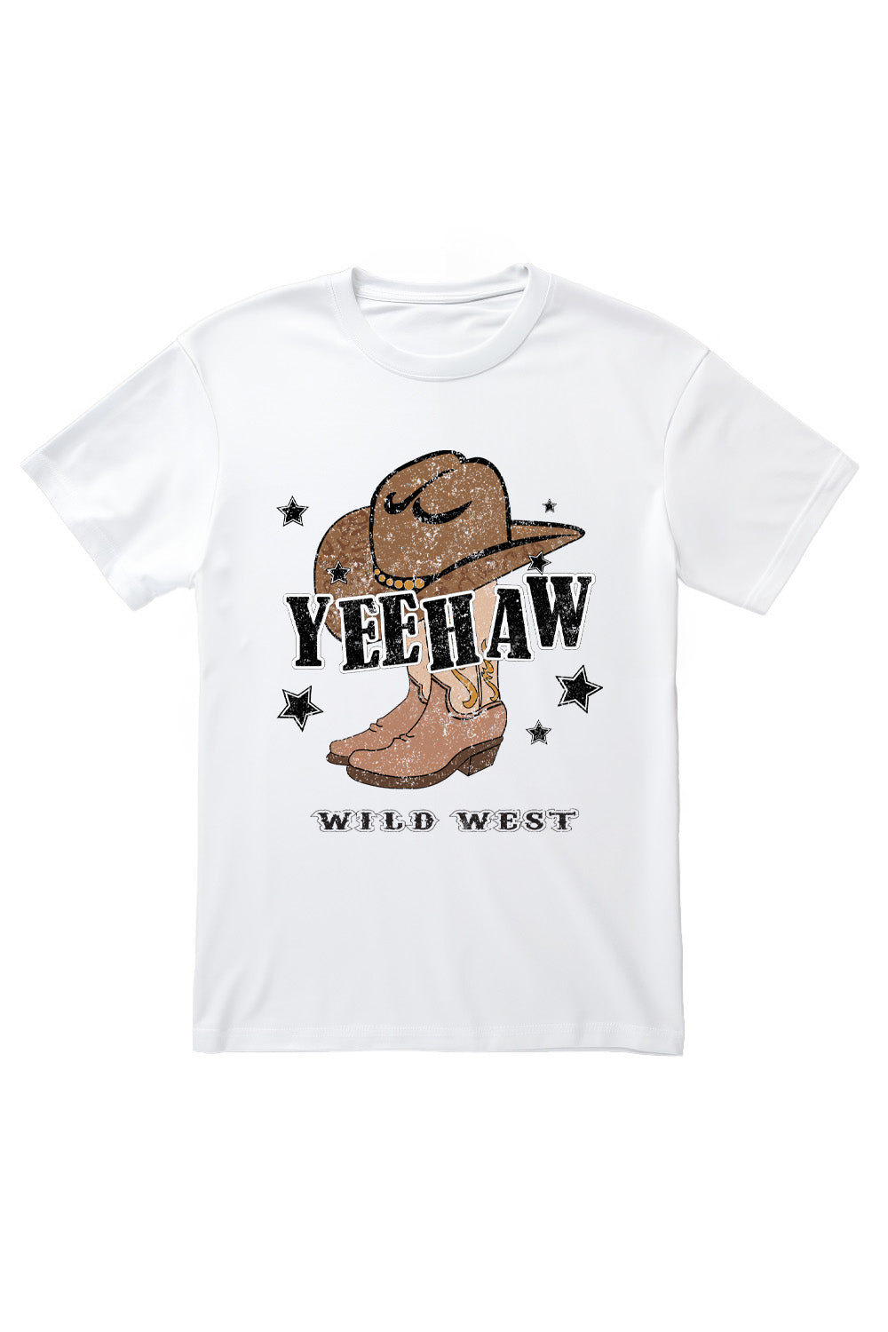 Yeehaw Wild West T-Shirt in White (Custom Packs)