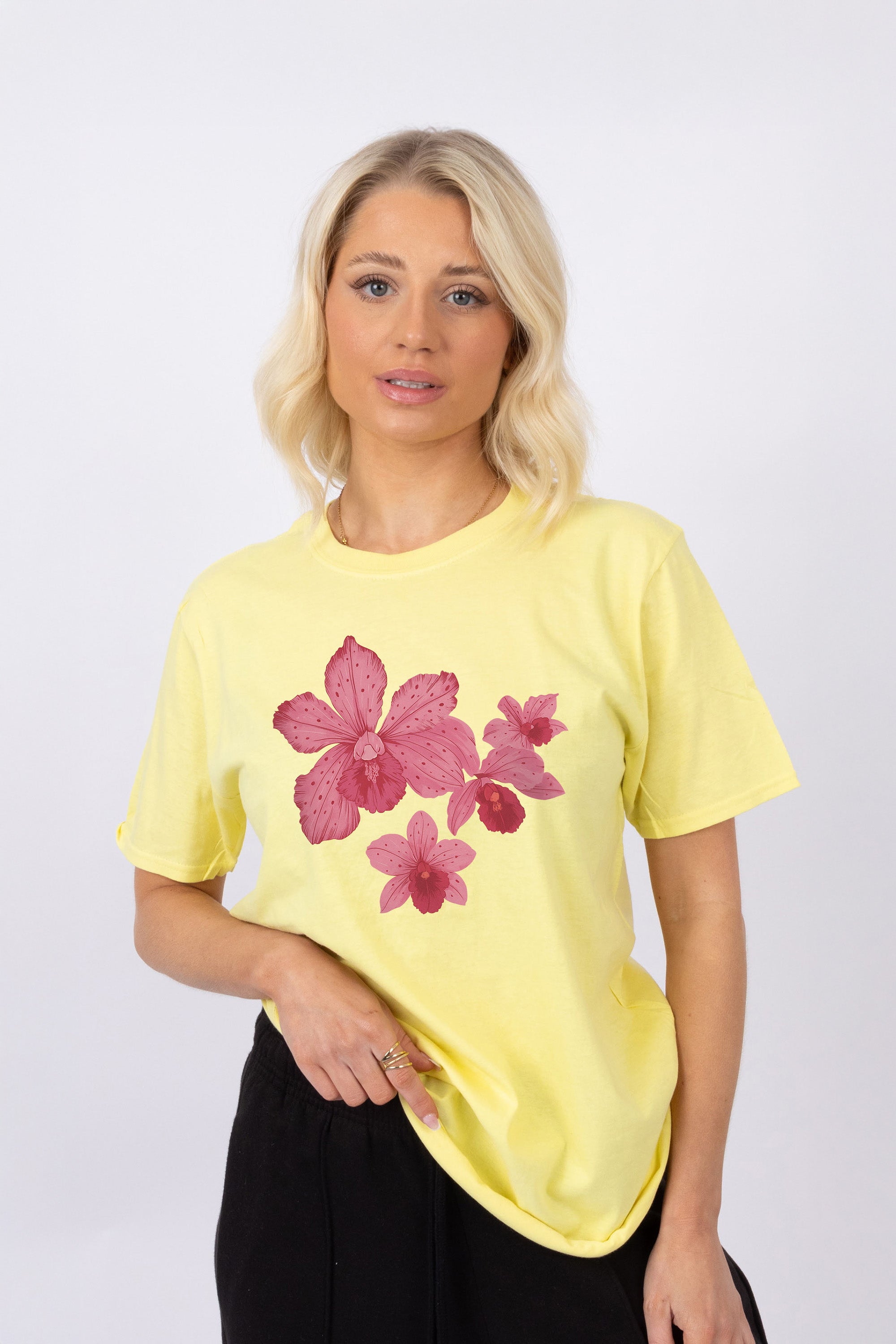 Orchid Flower Printed T-shirt