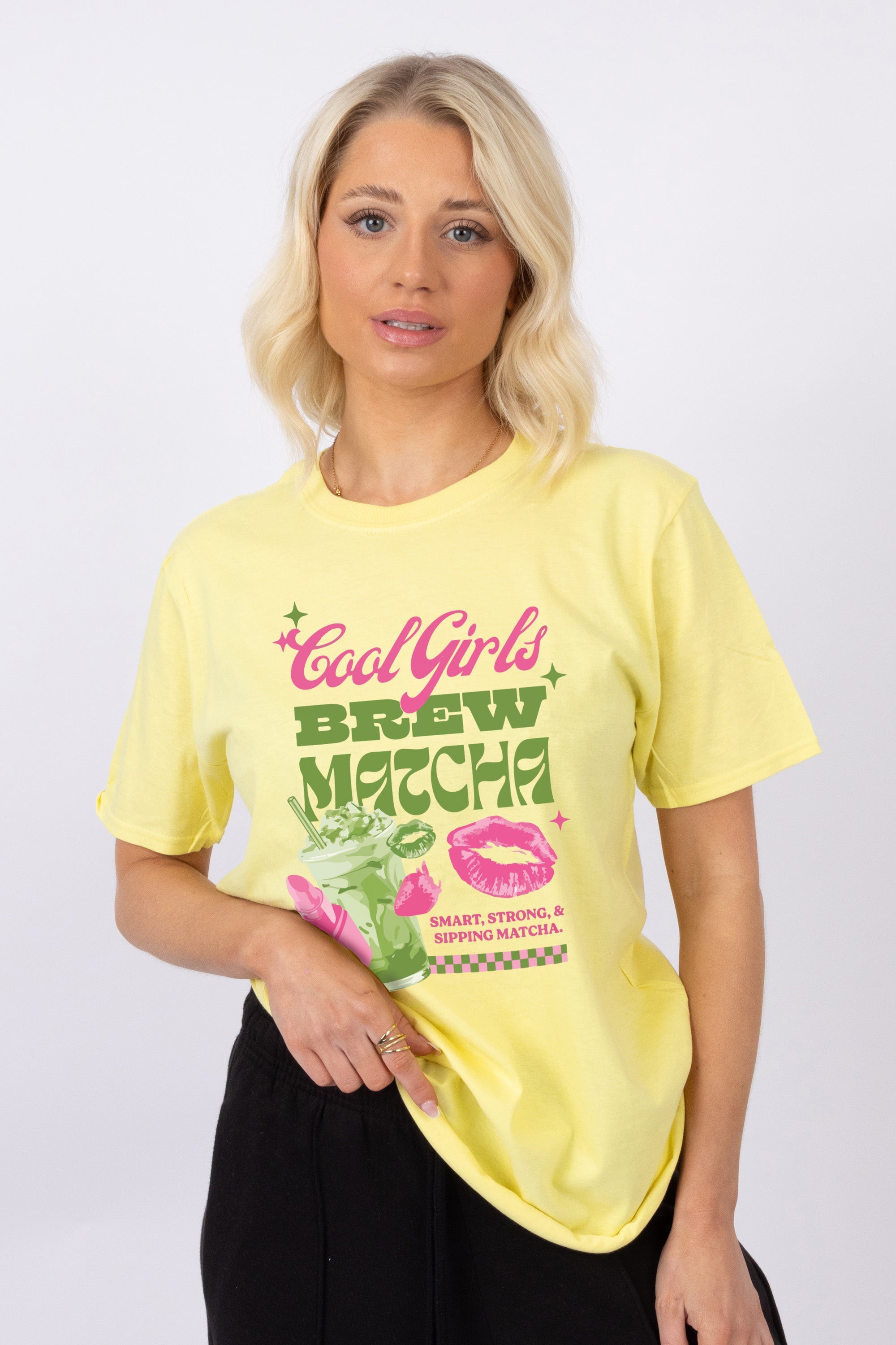Cool Girls Brew Matcha Printed T-Shirt