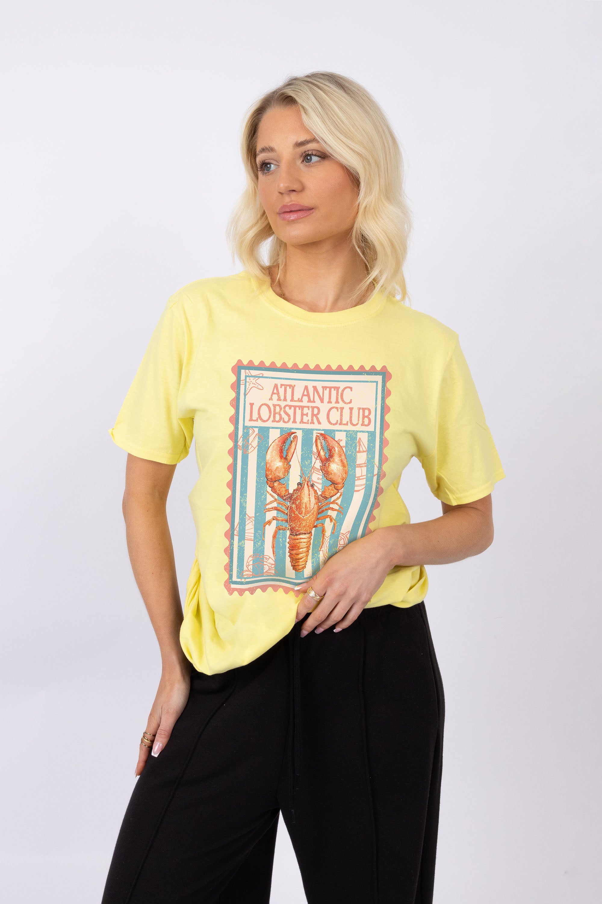 Atlantic Lobster Club Seafood Printed T-Shirt