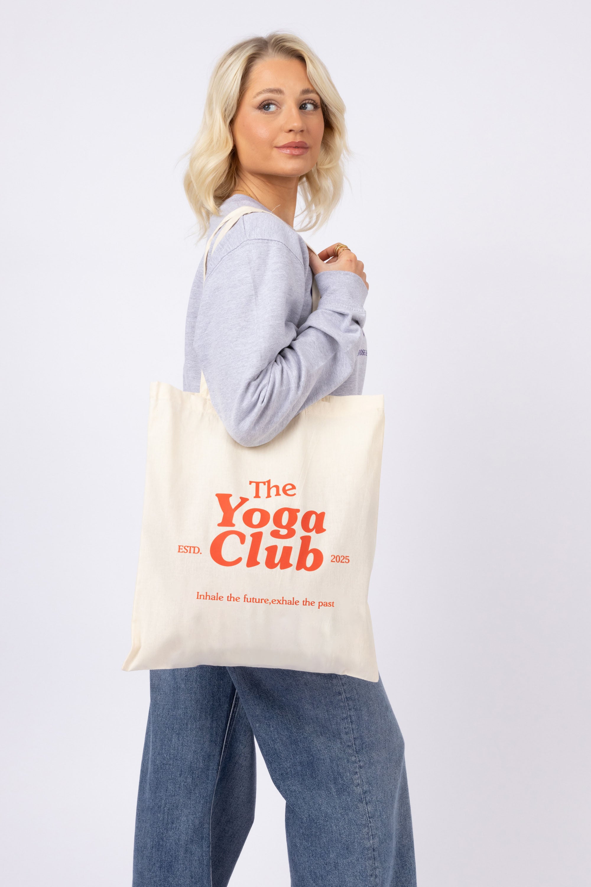 The Yoga Club Printed Lightweight Canvas Bag