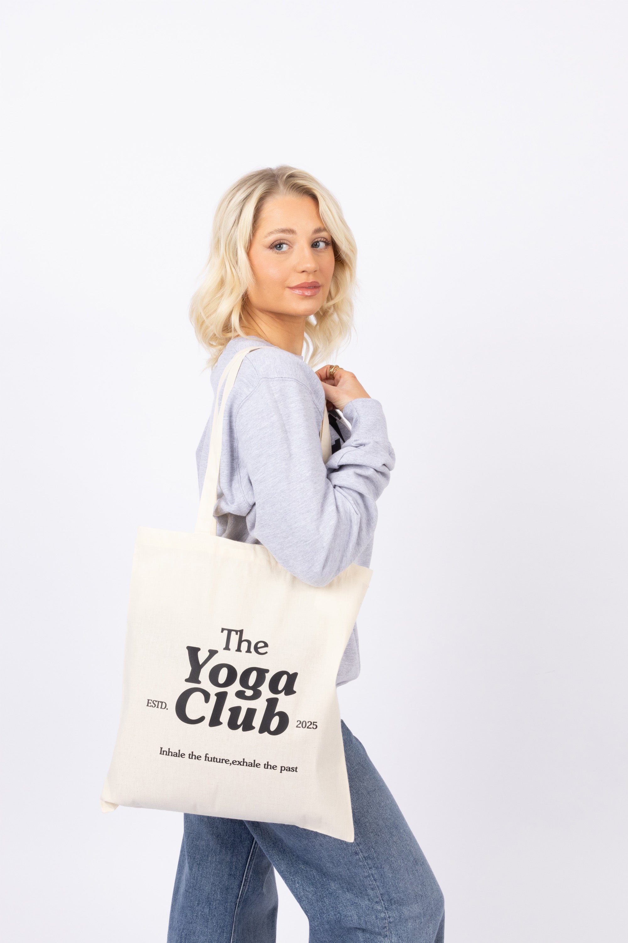 The Yoga Club Printed Lightweight Canvas Bag