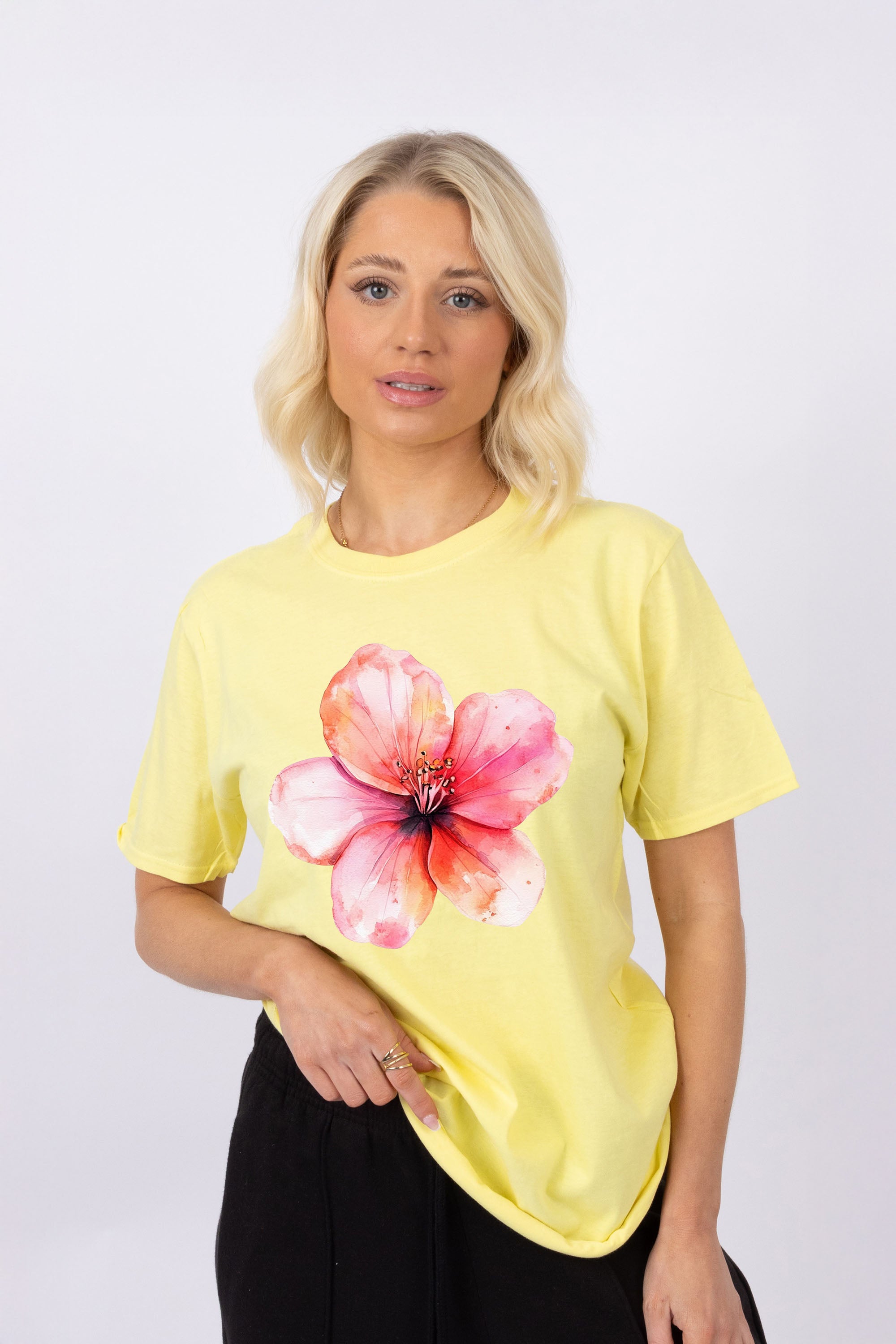 Watercolor Floral Printed T-shirt (Custom Pack)