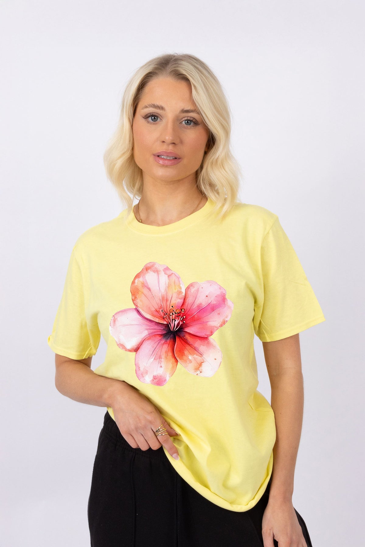 Watercolor Floral Printed T-shirt