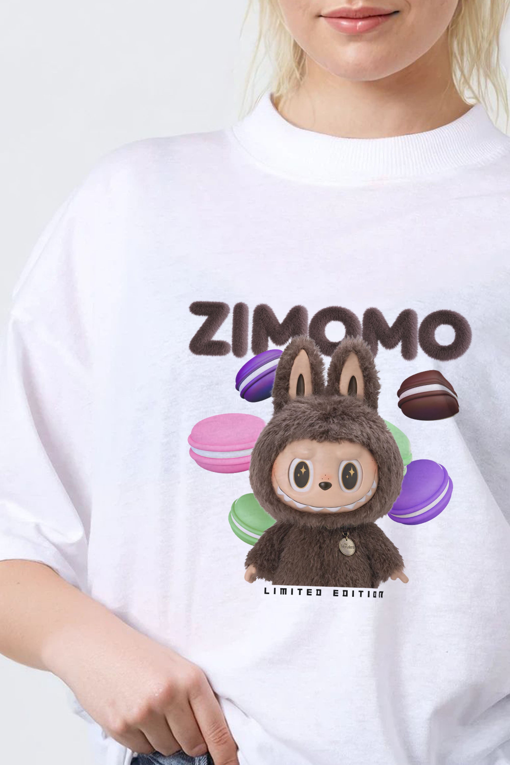 150GSM Oversized T-Shirt in Zimomo x Labubu Print