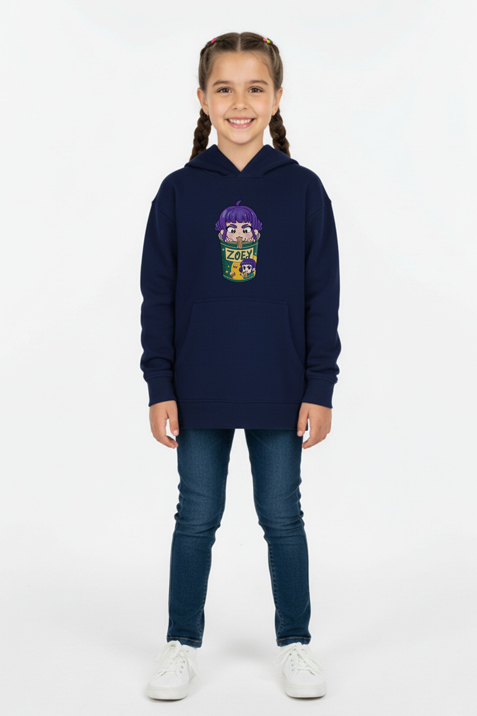 Kids Zoey Ramen Graphic Printed Hoodie