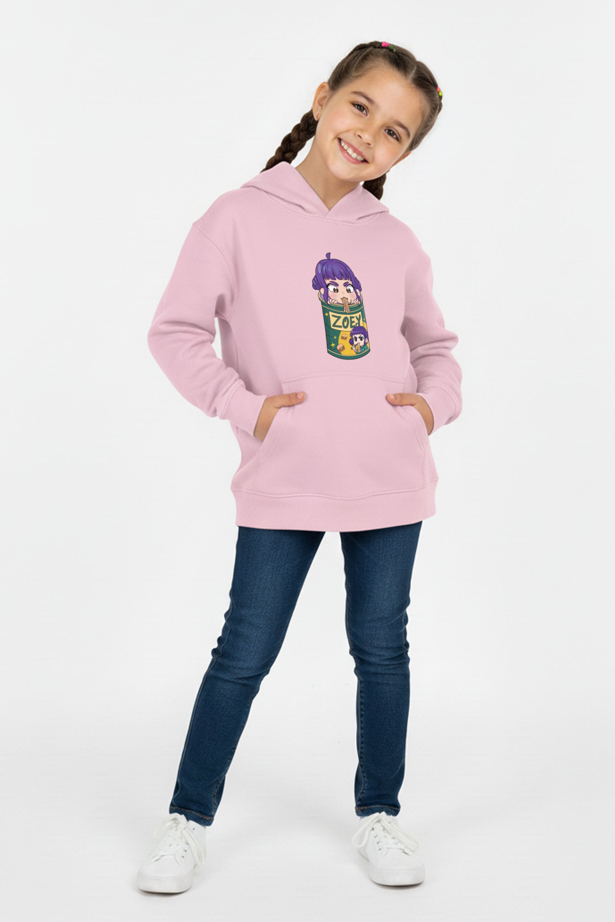 Kids Zoey Ramen Graphic Printed Hoodie