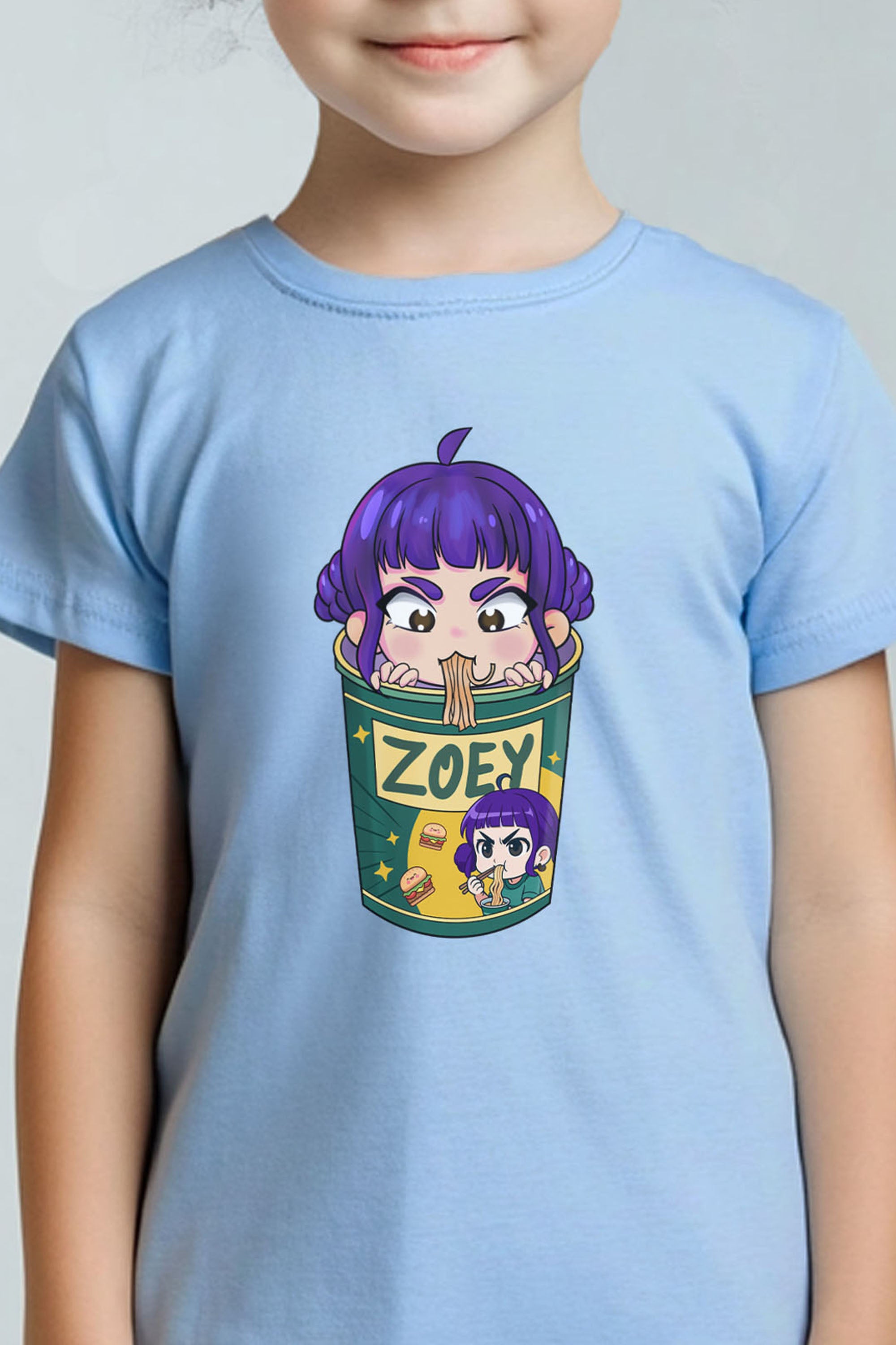 Kids Zoey Ramen Graphic Printed T-Shirt