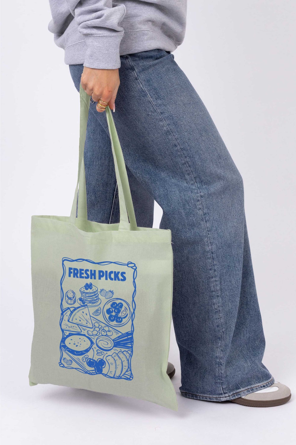 Fresh Picks Picnic Printed Tote bag